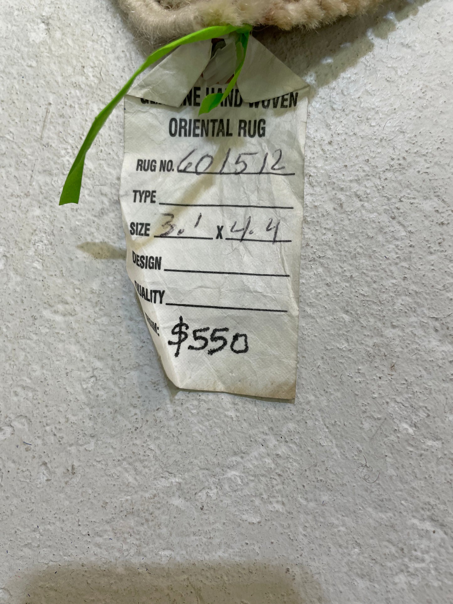 Hand-Knotted Wool Rug Turkish Oushak 3'1" x 4'4"