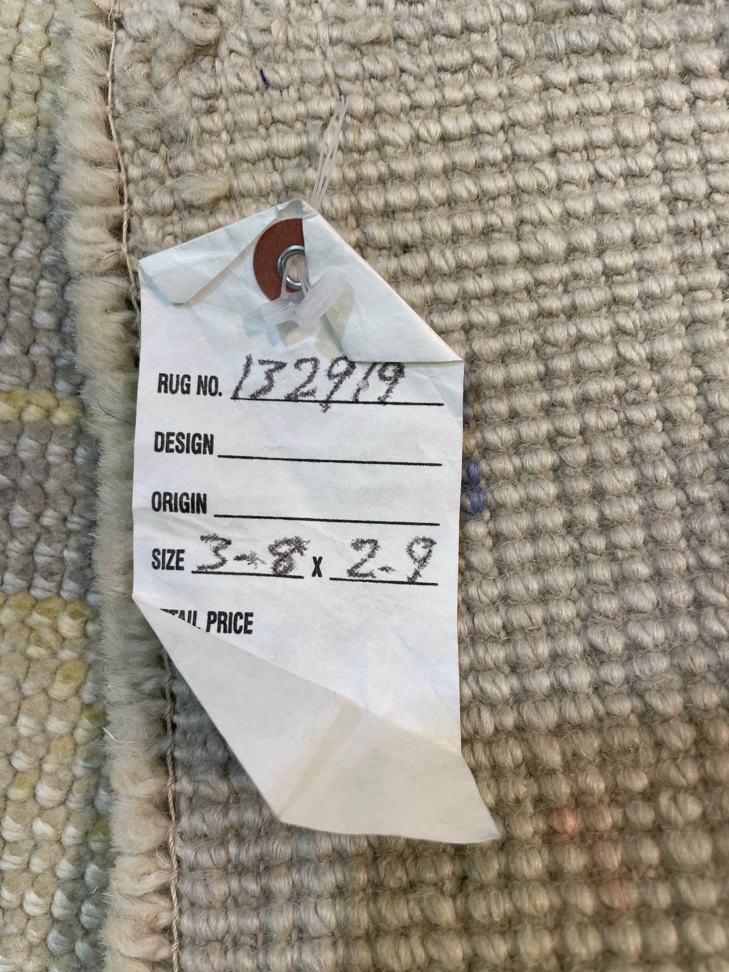 Hand-Knotted Wool Rug Turkish Oushak 2'9" x 3'8"