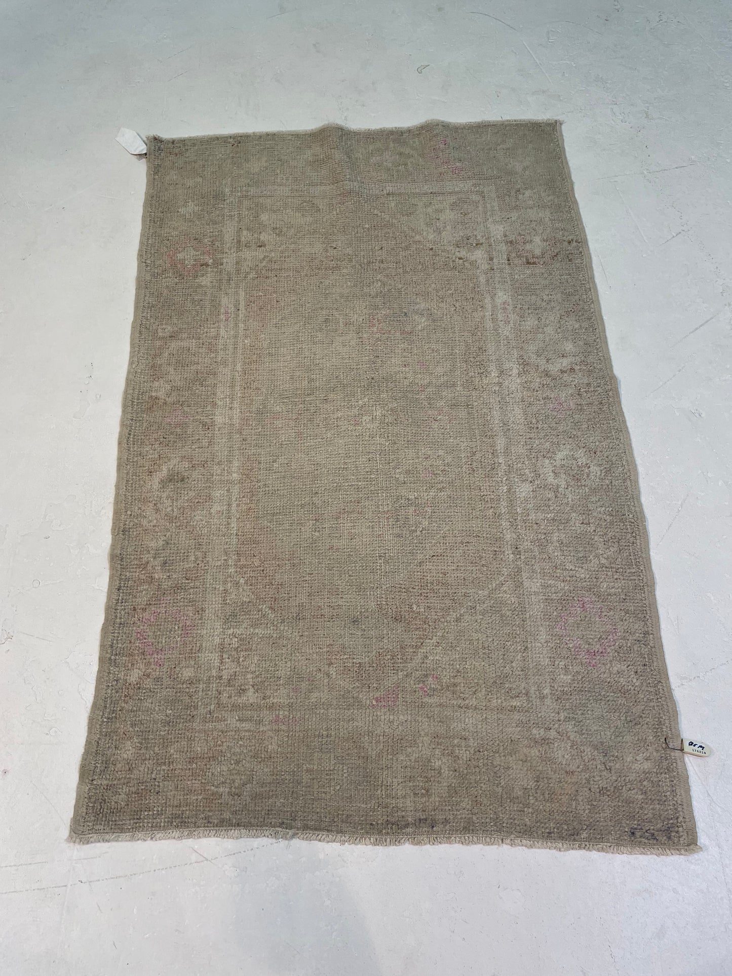 Hand-Knotted Wool Rug Turkish Oushak 2'10" x 4'5"