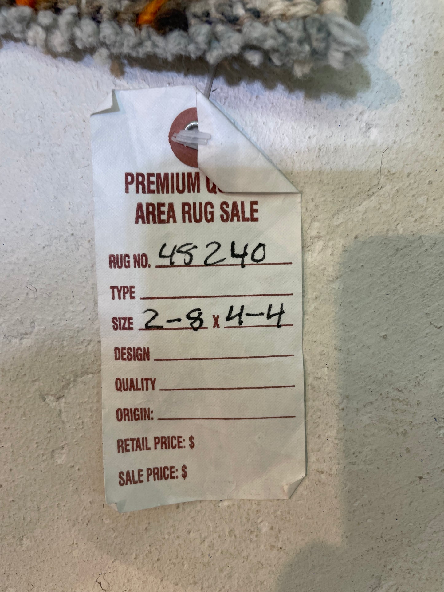 Hand-Knotted Wool Rug Turkish Oushak 2'8" x 4'4"