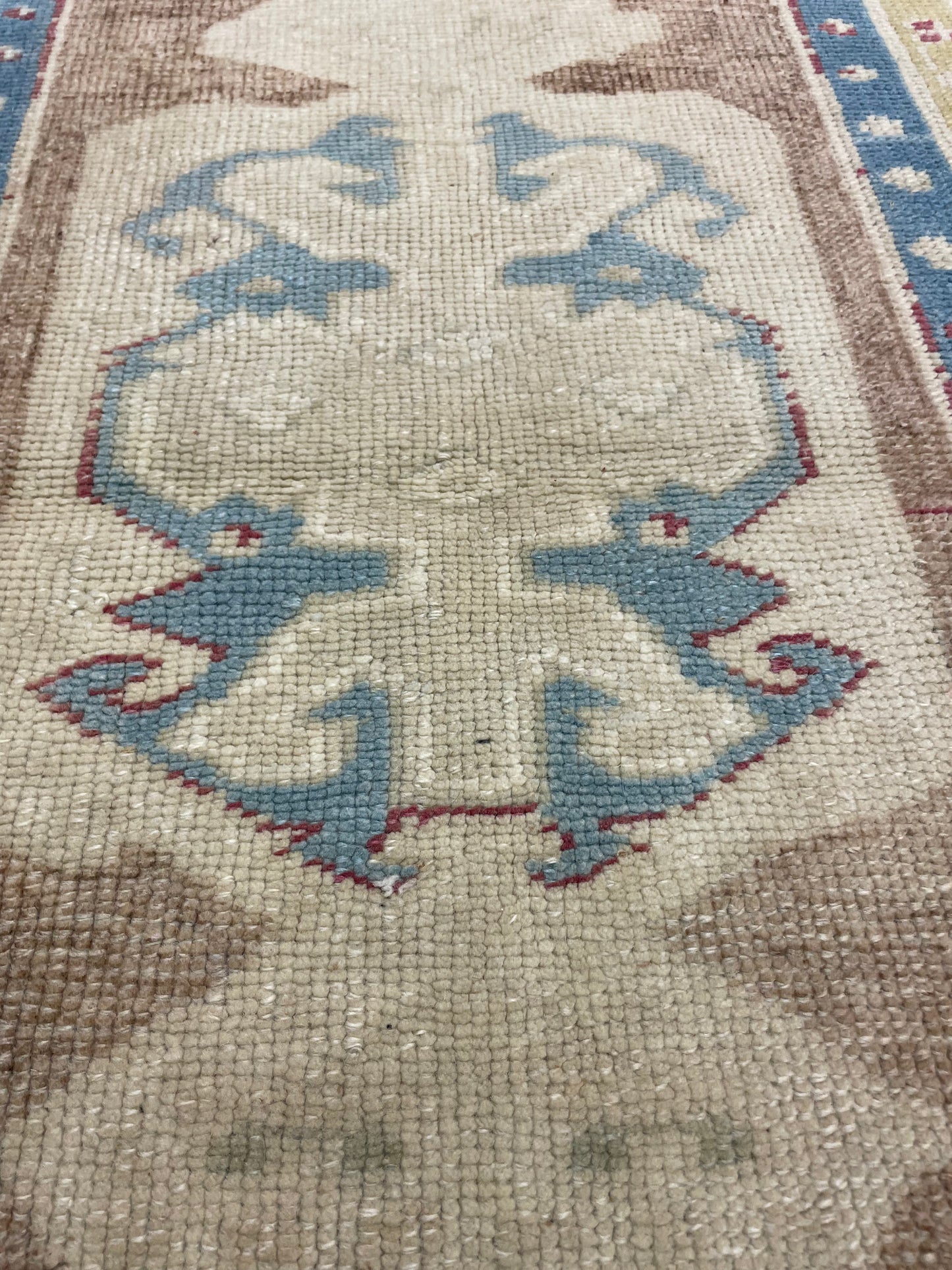 Hand-Knotted Wool Rug Turkish Oushak 2'2" x 3'6"