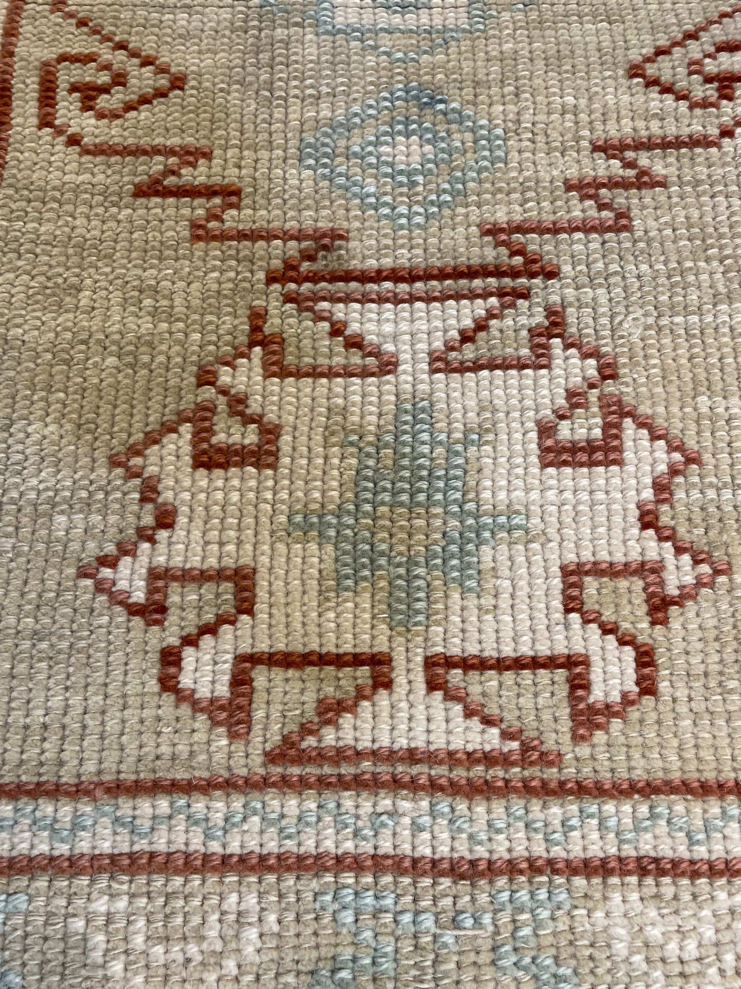 Hand-Knotted Wool Rug Turkish Oushak 2'3" x 3'6"