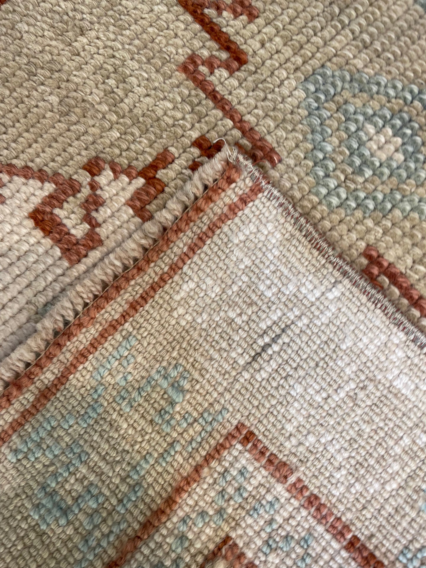 Hand-Knotted Wool Rug Turkish Oushak 2'3" x 3'6"