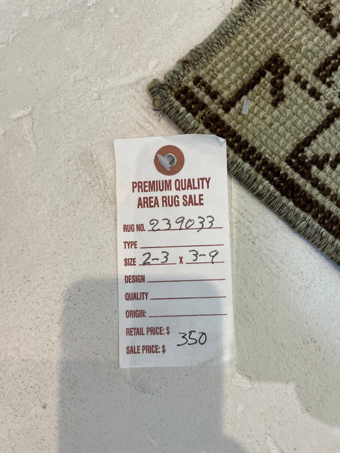 Hand-Knotted Wool Rug Turkish Oushak 2'3" x 3'9"