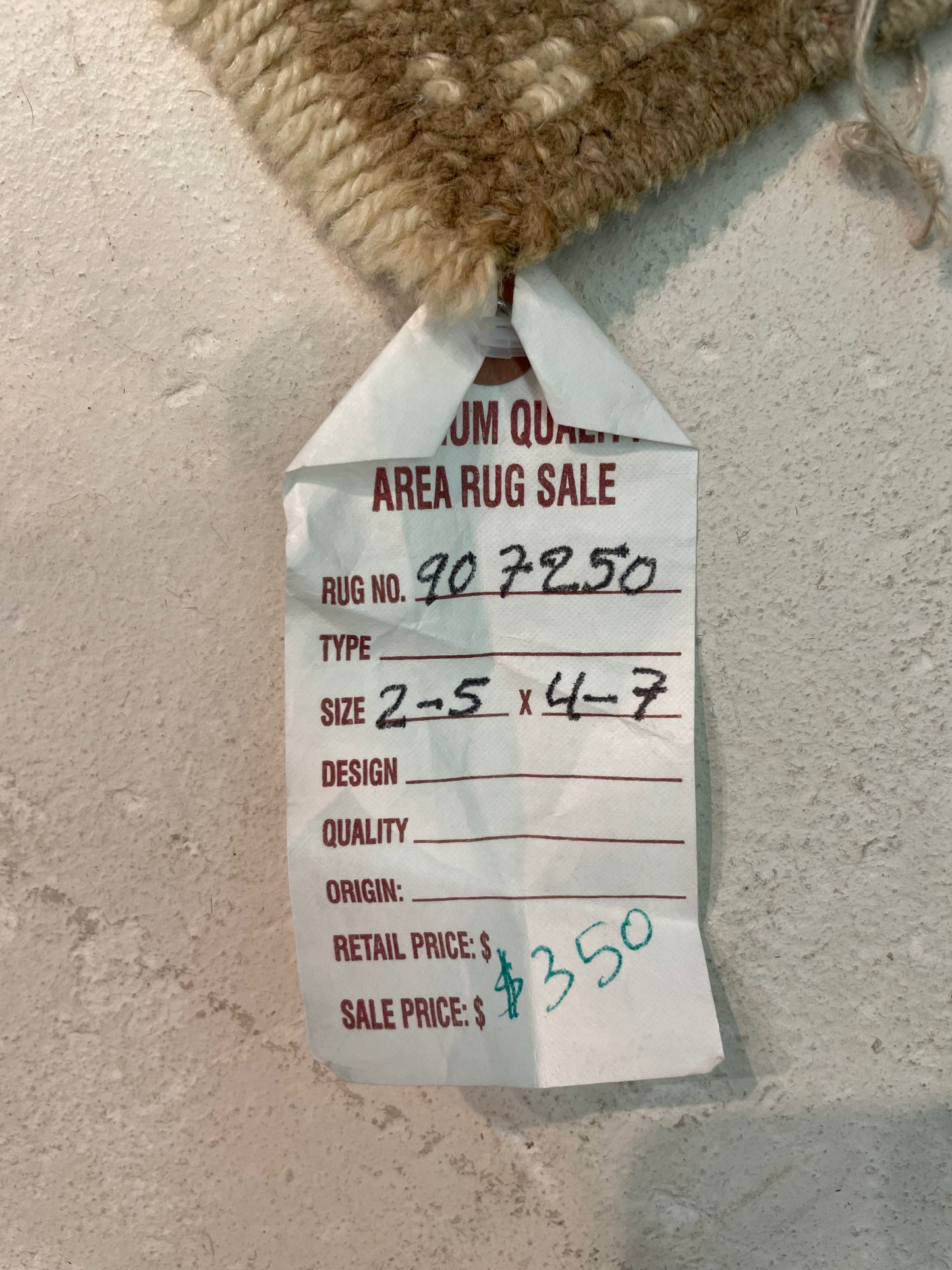 Hand-Knotted Wool Rug Turkish Oushak 2'5" x 4'7"