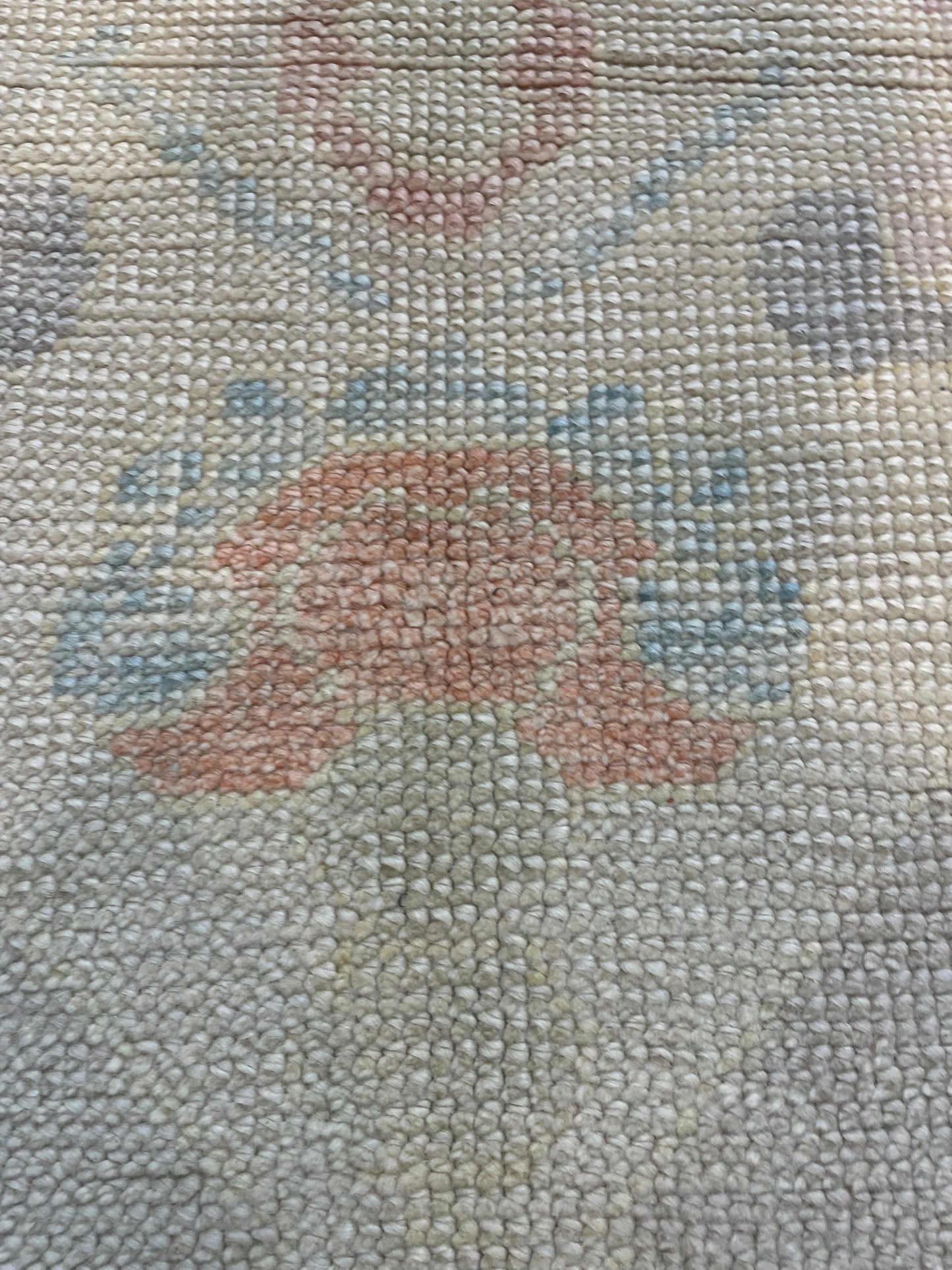 Hand-Knotted Wool Rug Turkish Oushak 2'5" x 3'8"