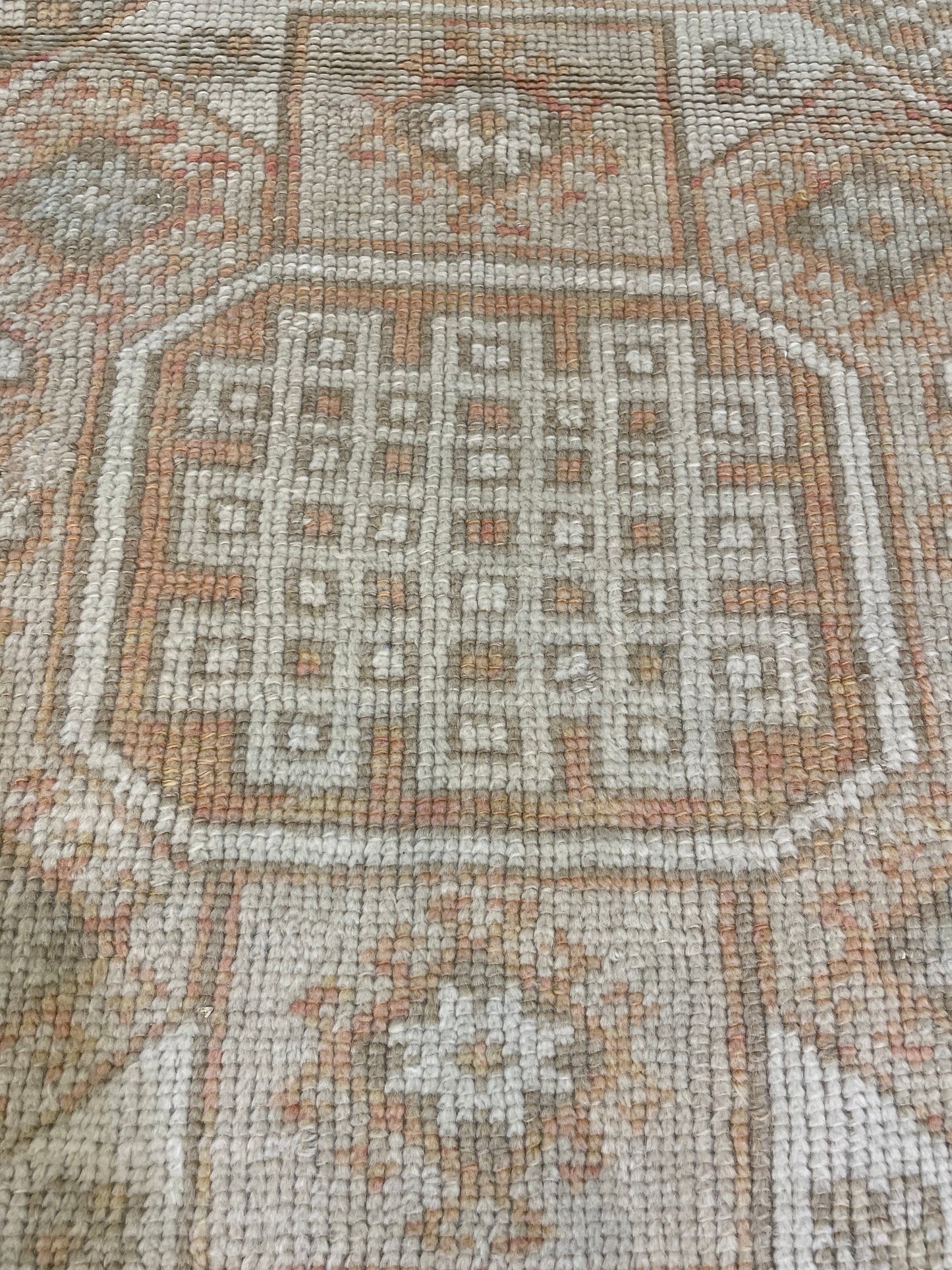 Hand-Knotted Wool Rug Turkish Oushak 2'4" x 3'9"