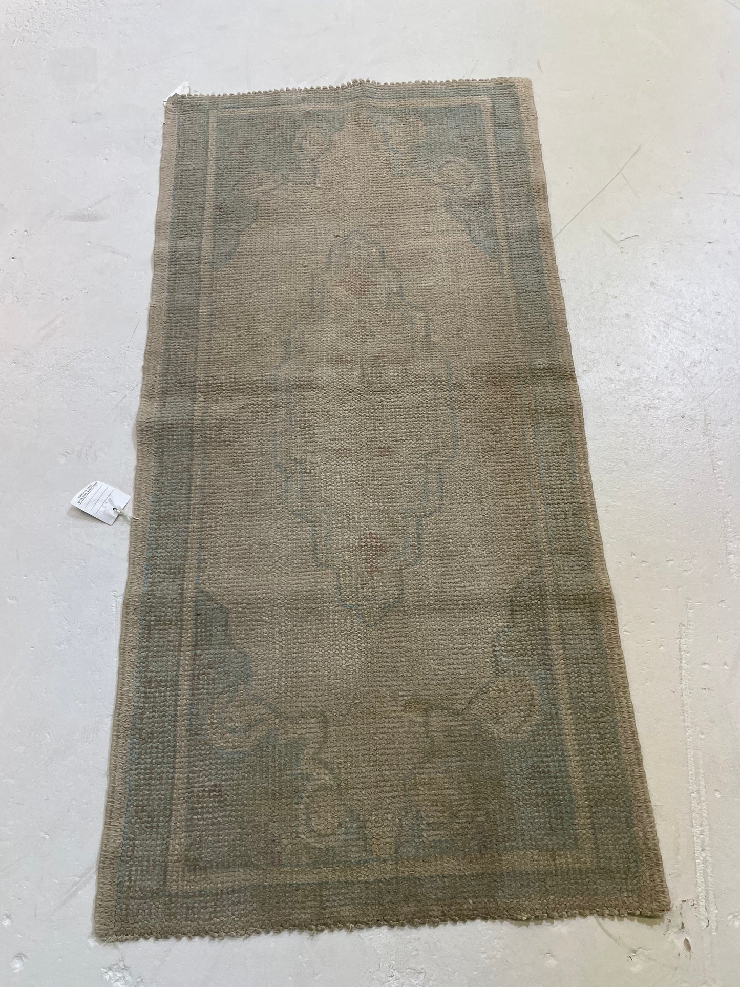 Hand-Knotted Wool Rug Turkish Oushak 2'2" x 4'7"