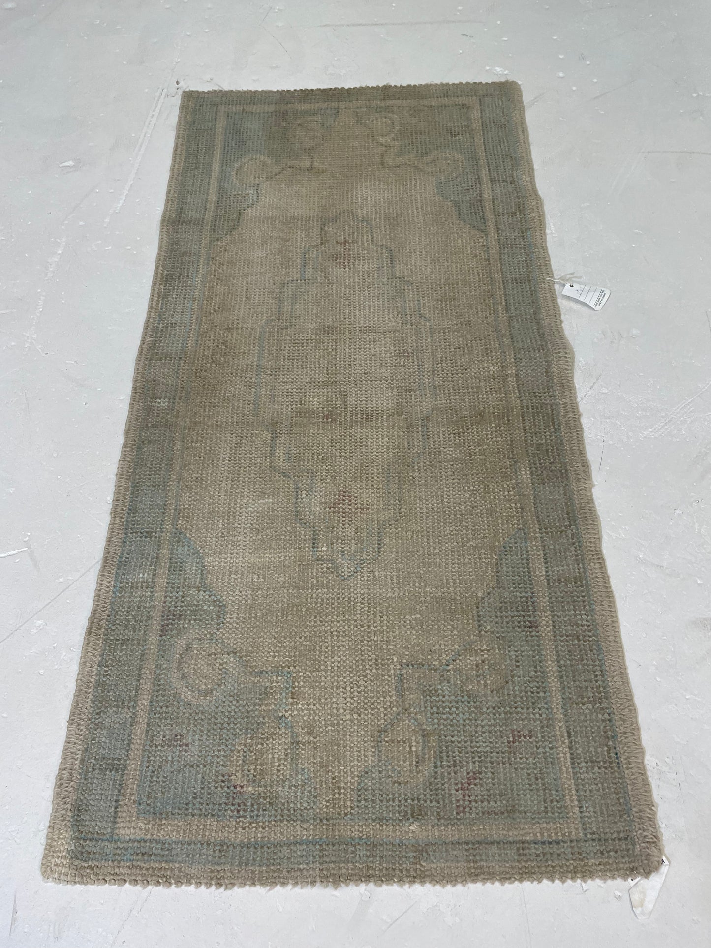 Hand-Knotted Wool Rug Turkish Oushak 2'2" x 4'7"