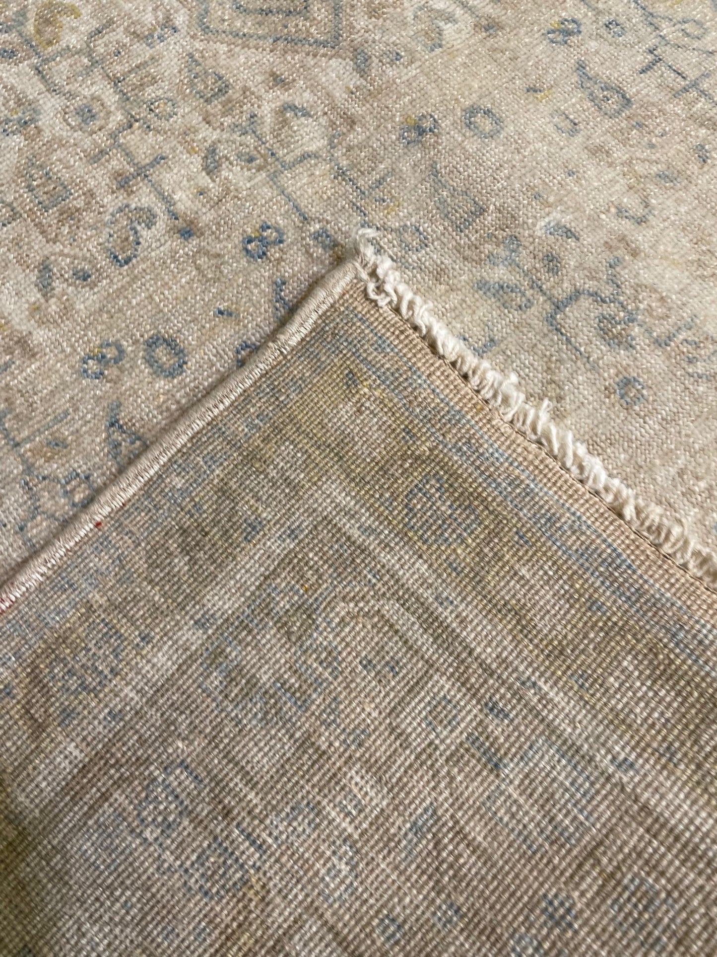 Hand-Knotted Wool Rug Turkish Oushak 3'3" x 5'2"