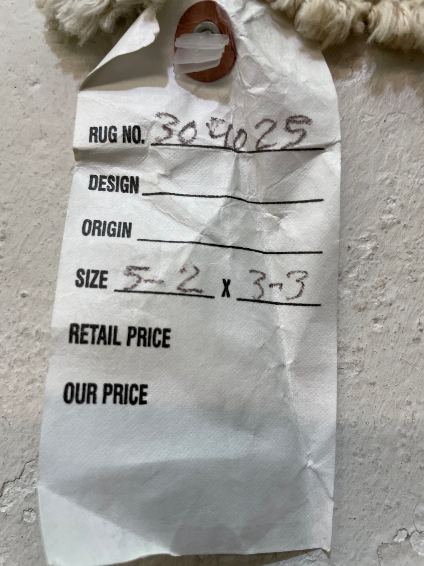 Hand-Knotted Wool Rug Turkish Oushak 3'3" x 5'2"