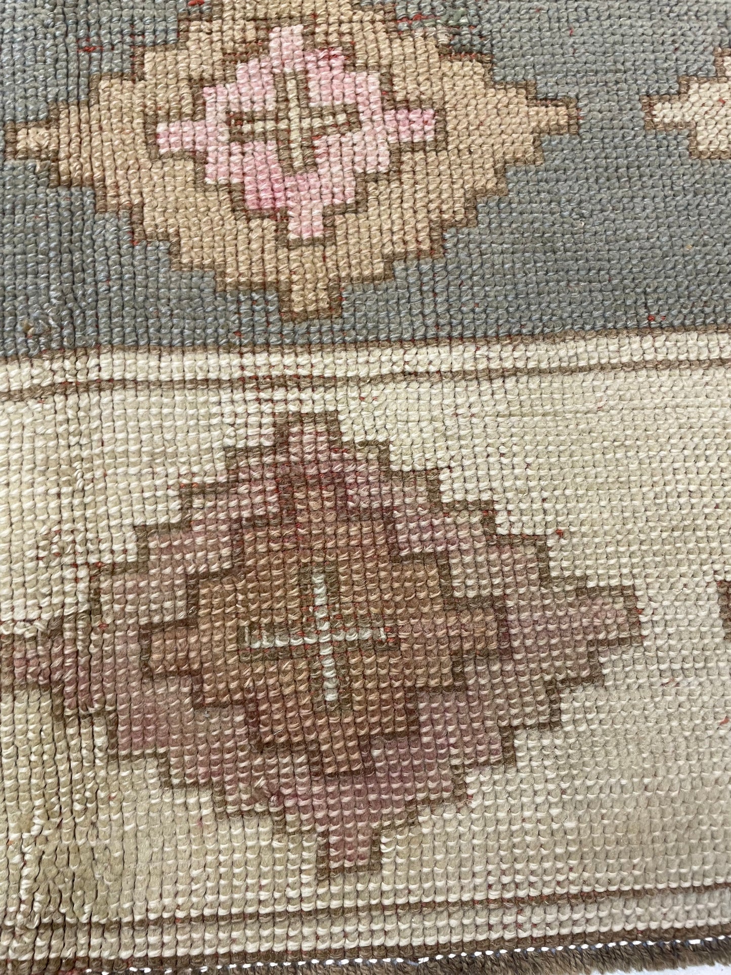 Hand-Knotted Wool Rug Turkish Oushak 3'8" x 5'3"