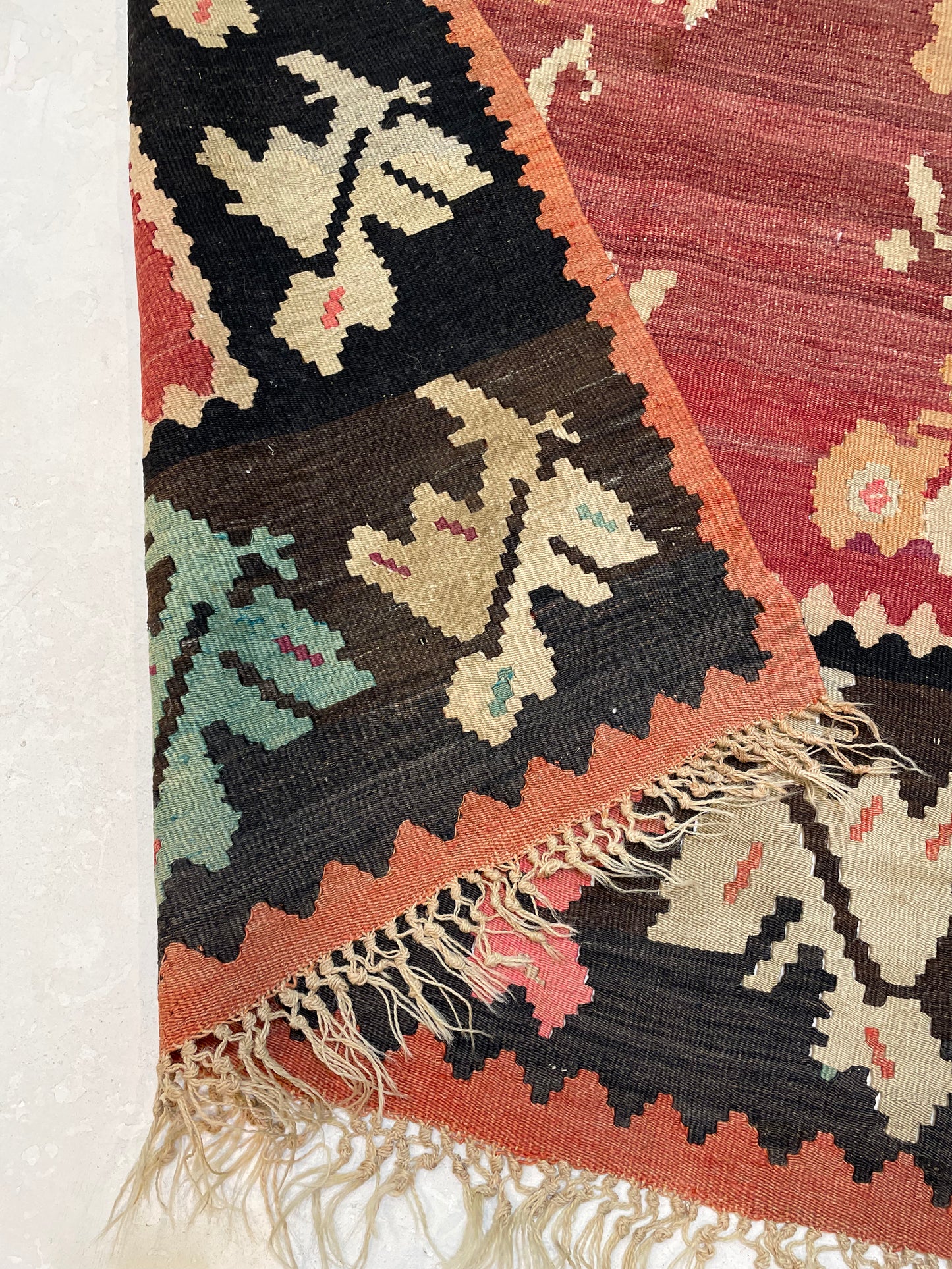 Hand-Knotted Wool Rug Turkish Oushak 7' x 10'