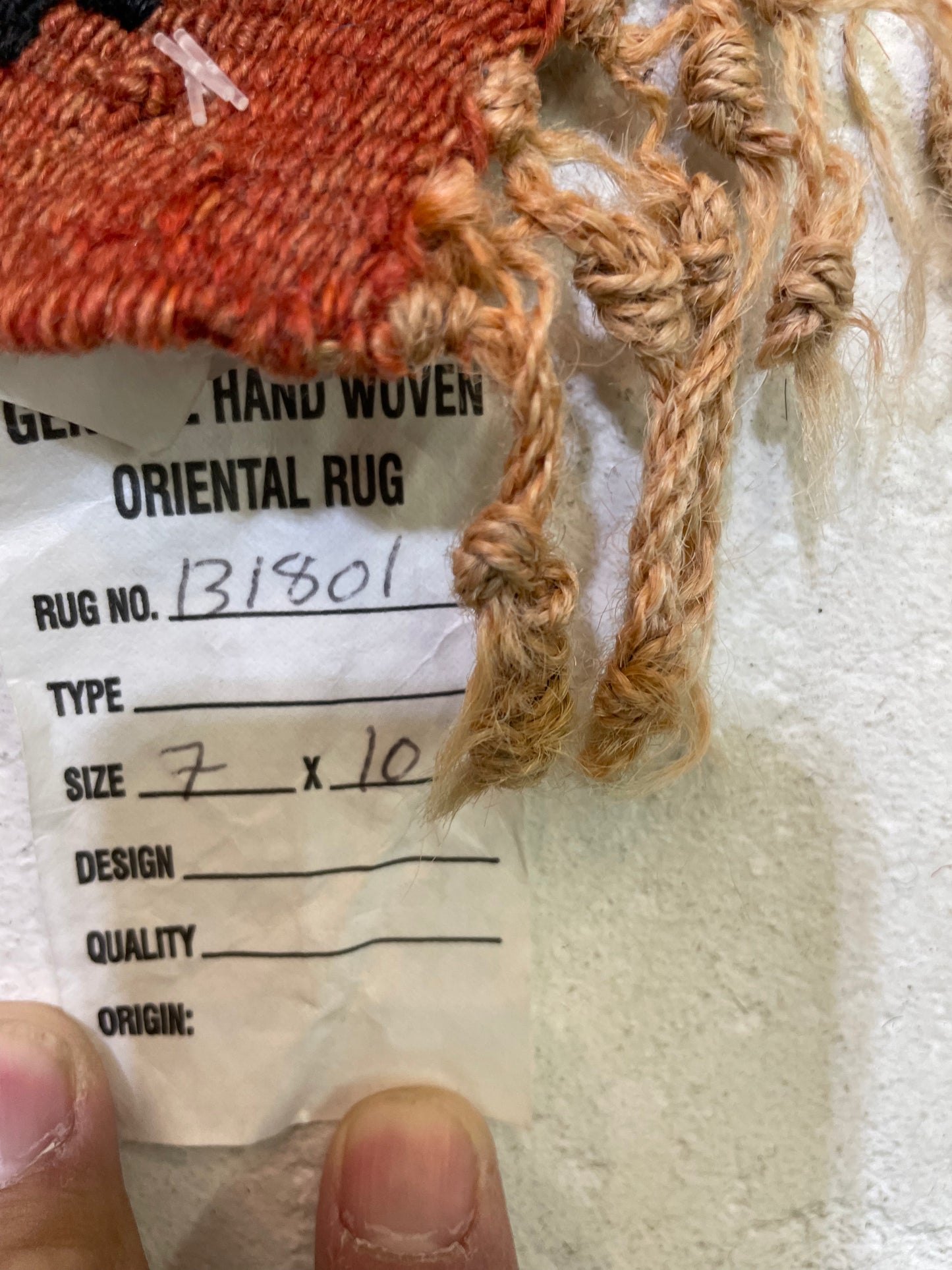 Hand-Knotted Wool Rug Turkish Oushak 7' x 10'