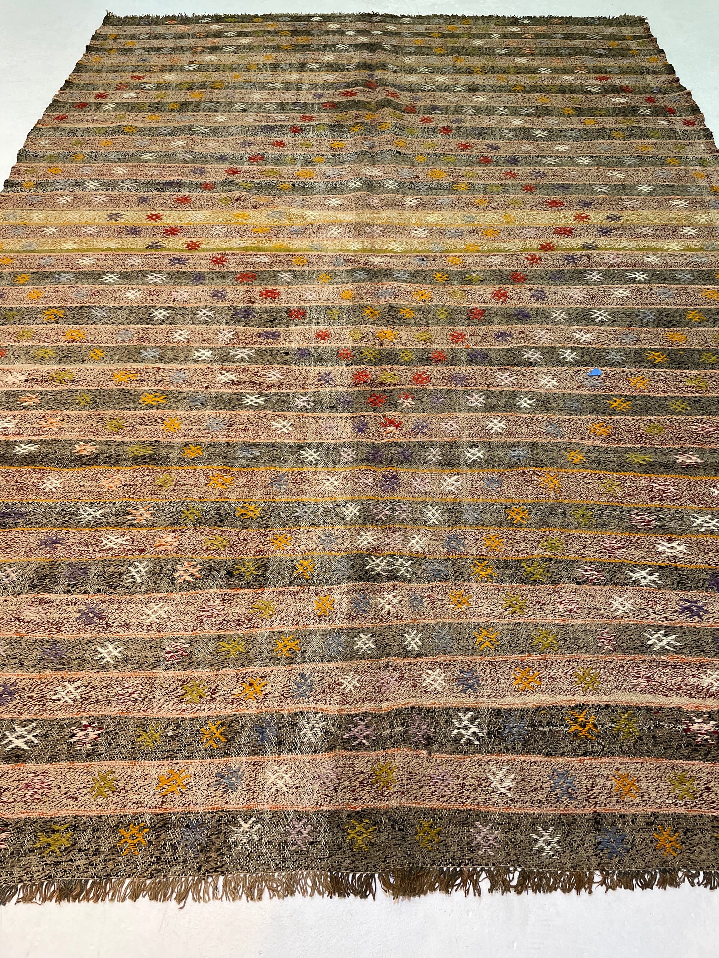 Hand-Knotted Wool Rug Turkish Oushak 6'7" x 9'5"