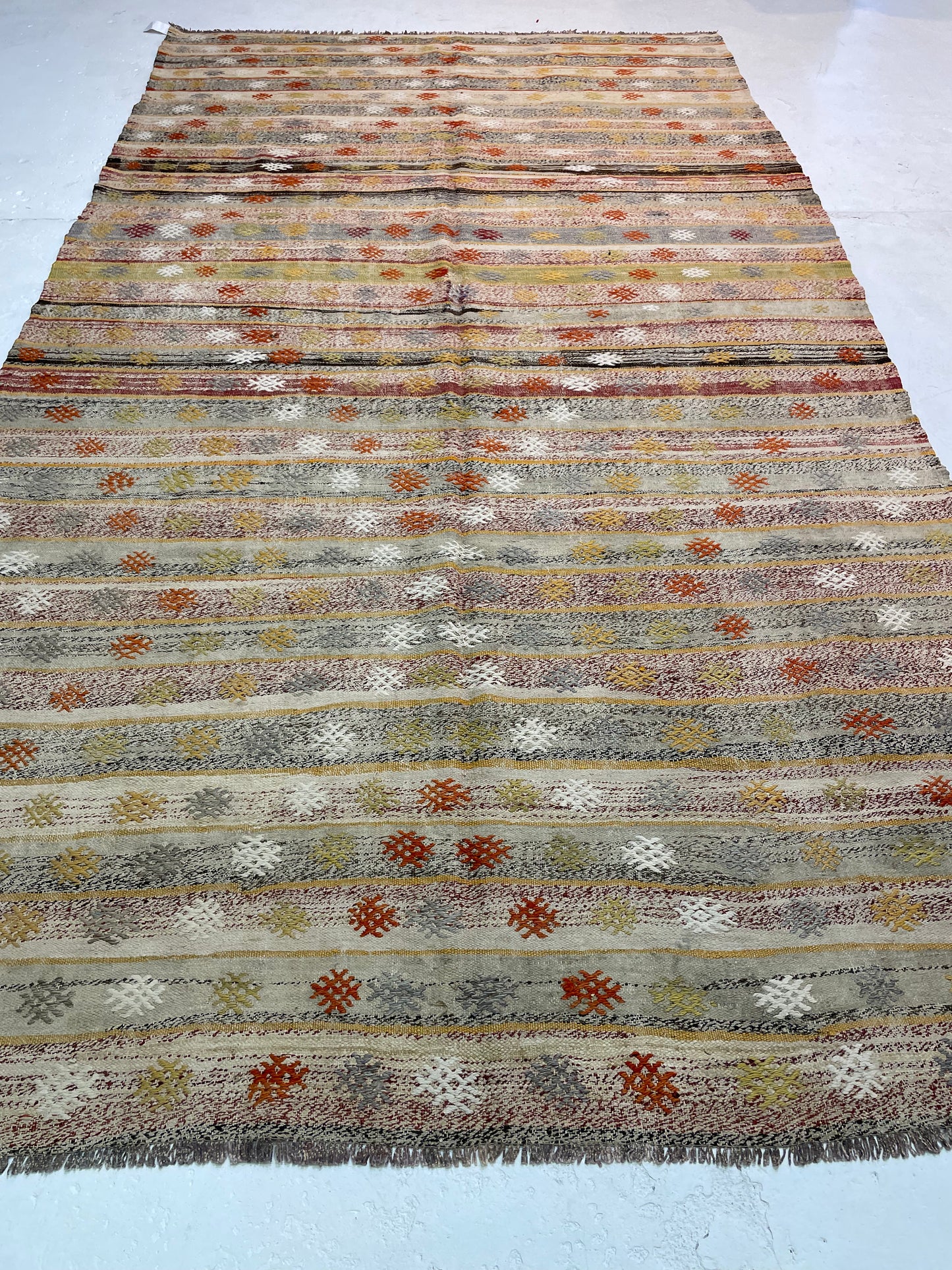 Hand-Knotted Wool Gallery Size Turkish Oushak 6' x 11'