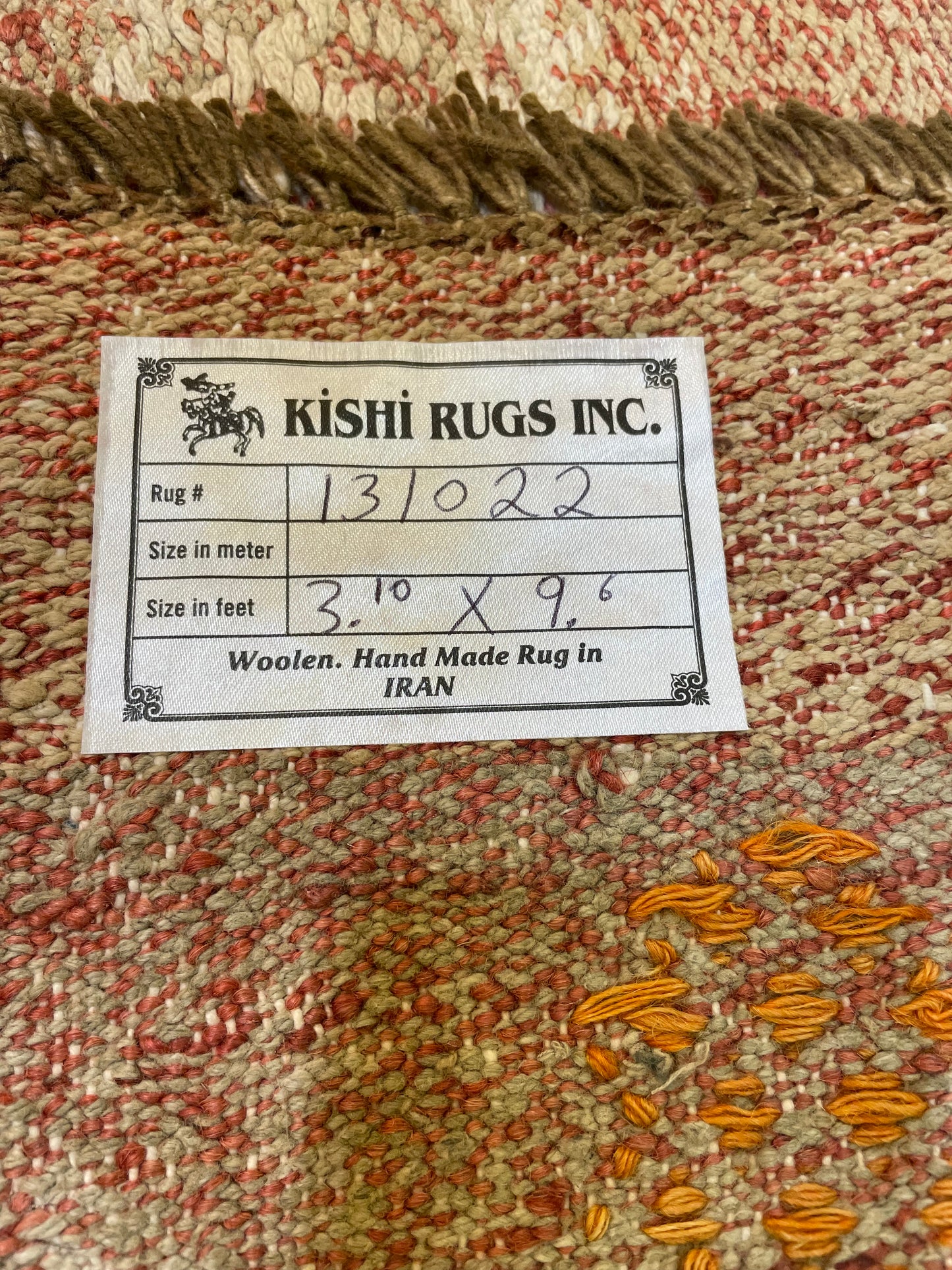 Hand-Knotted Wool Gallery Size Turkish Oushak 3'10" x 9'6"