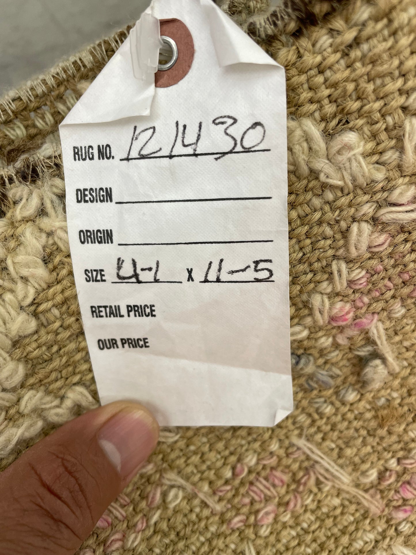 Hand-Knotted Wool Gallery Size Turkish Oushak 4'1" x 11'5"