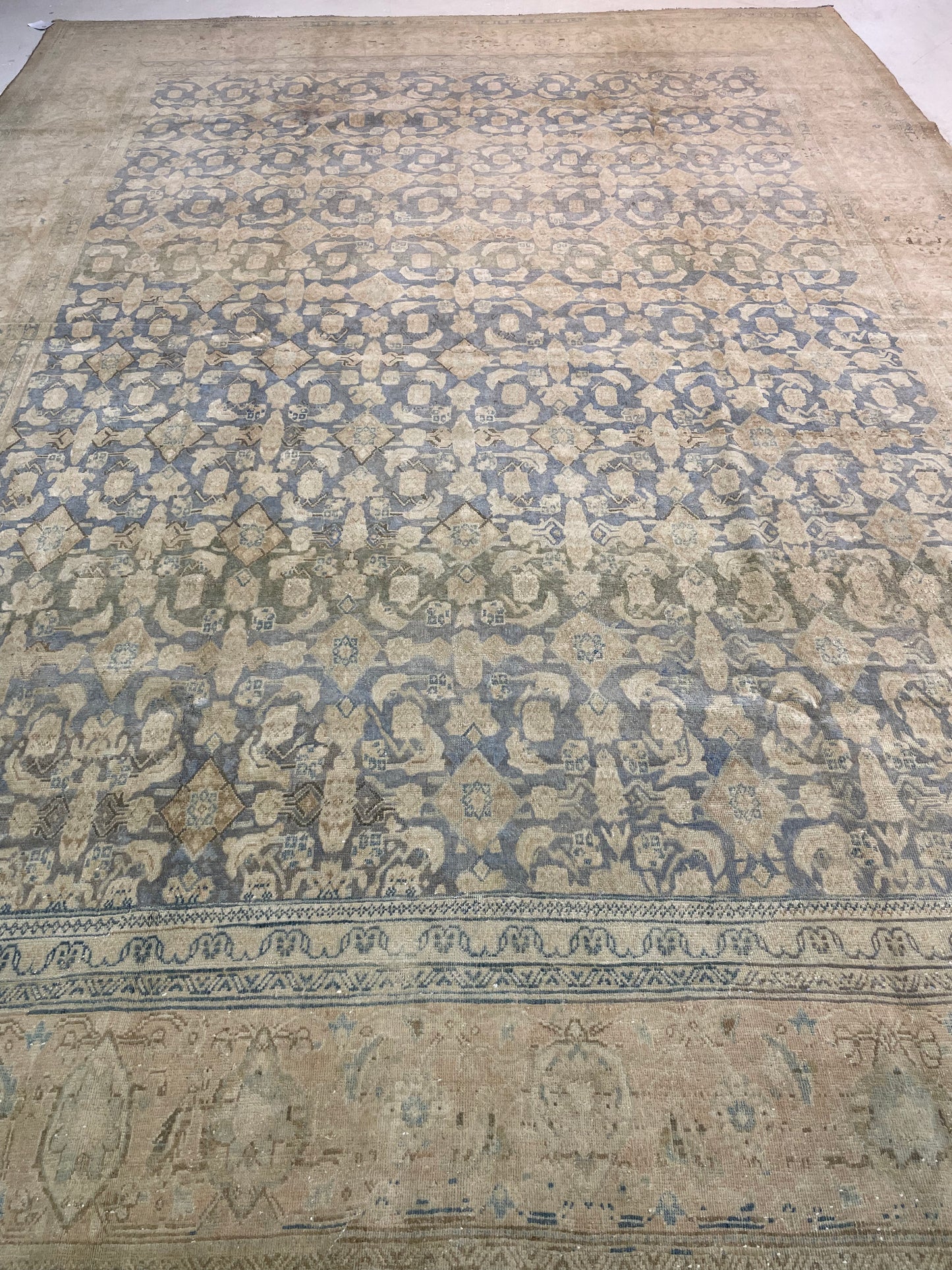 Hand-Knotted Wool Rug Turkish Oushak 8'10" x 12'4"
