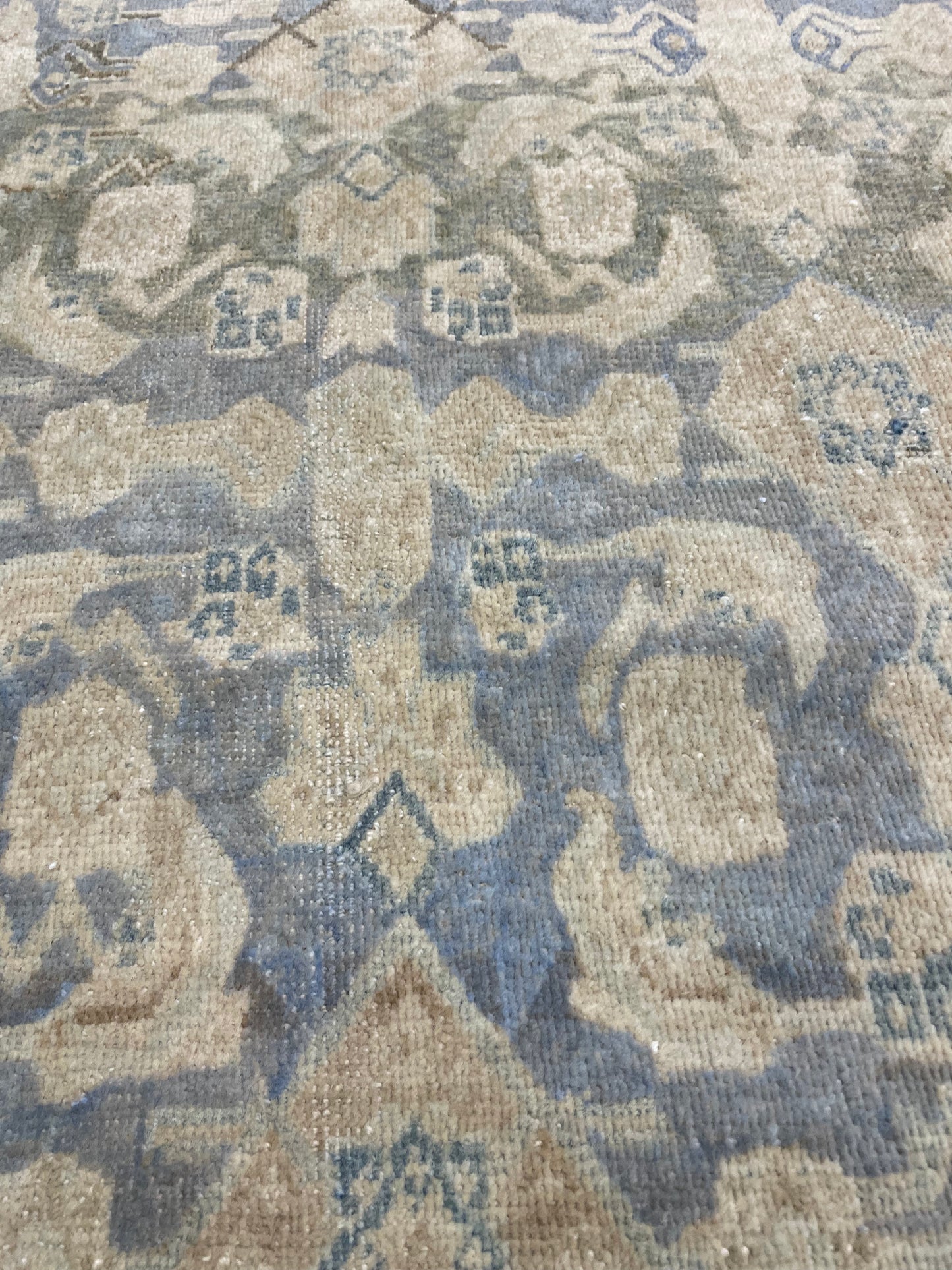 Hand-Knotted Wool Rug Turkish Oushak 8'10" x 12'4"