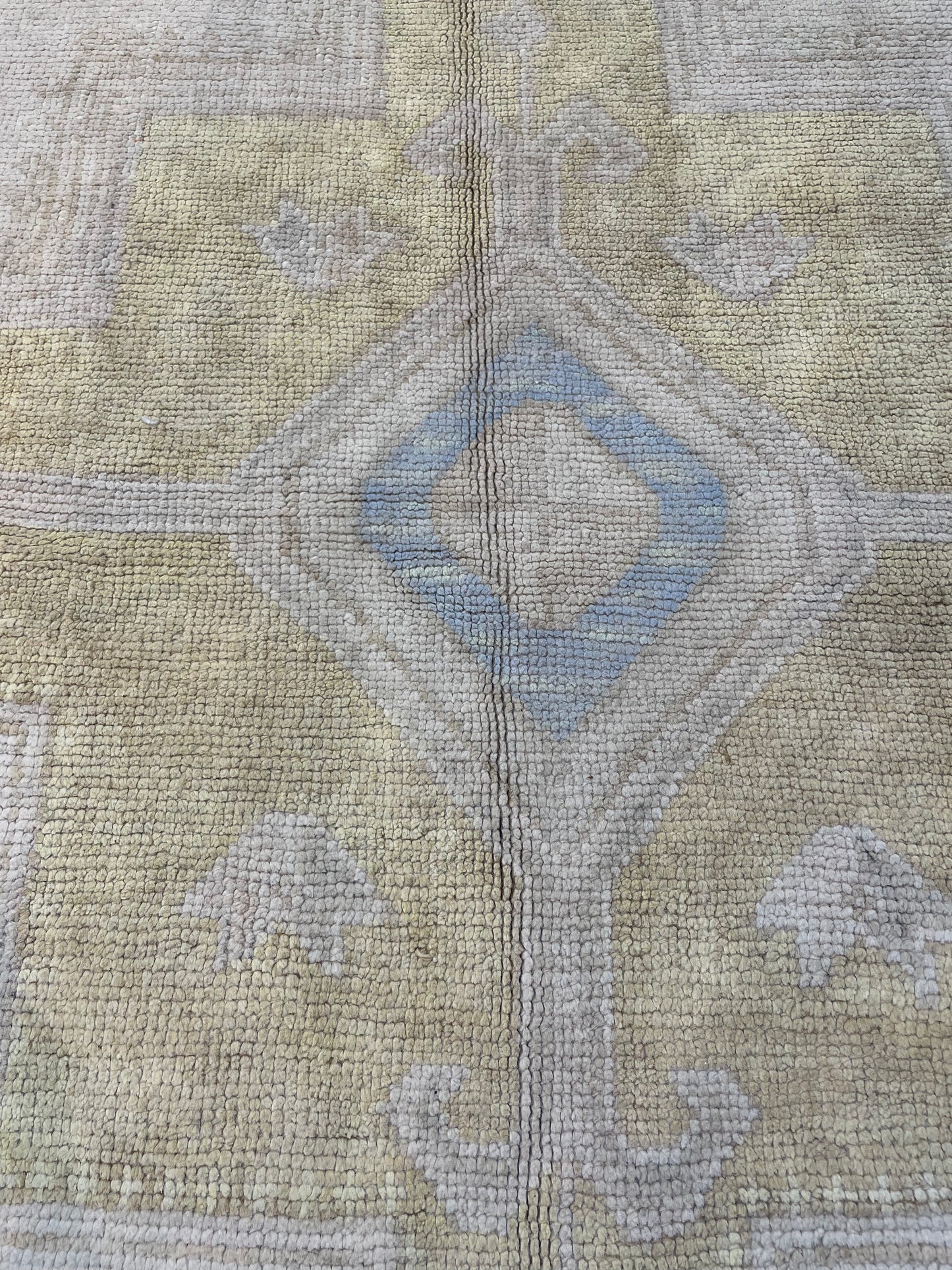 Hand-Knotted Wool Rug Turkish Oushak 10'8" x 11'10"