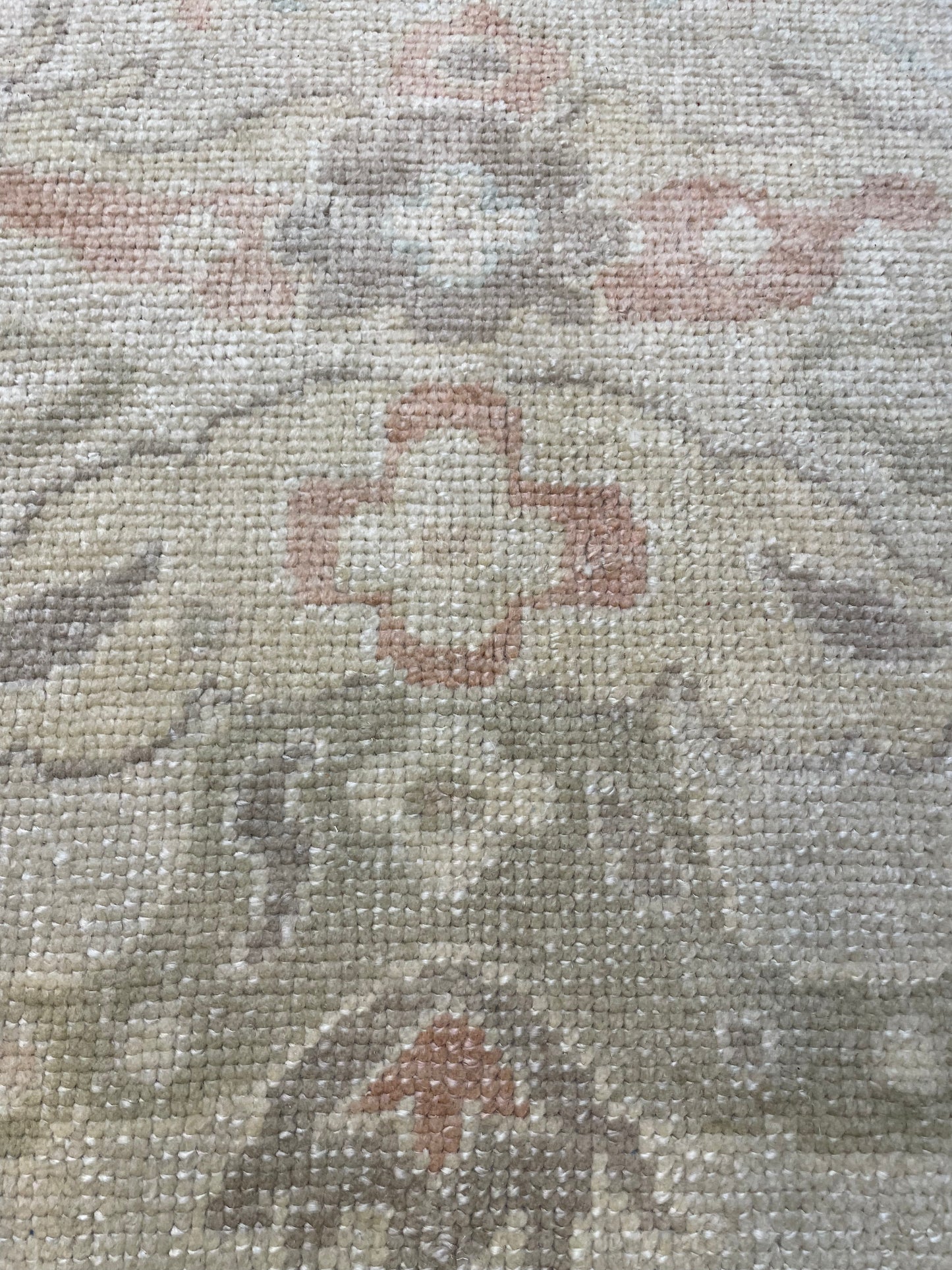 Hand-Knotted Wool Rug Turkish Oushak 8'5" x 10'9"