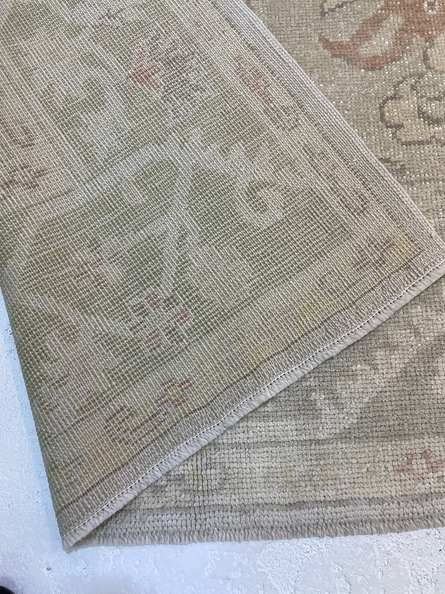 Hand-Knotted Wool Rug Turkish Oushak 8'5" x 10'9"