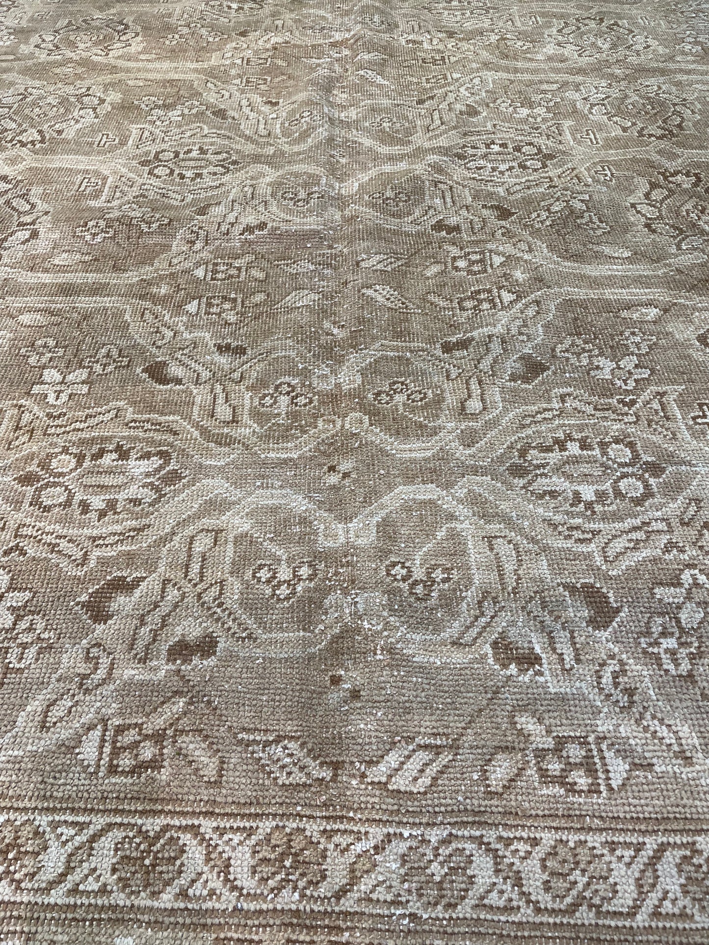 Hand-Knotted Wool Rug Turkish Oushak 9'7" x 12'2"