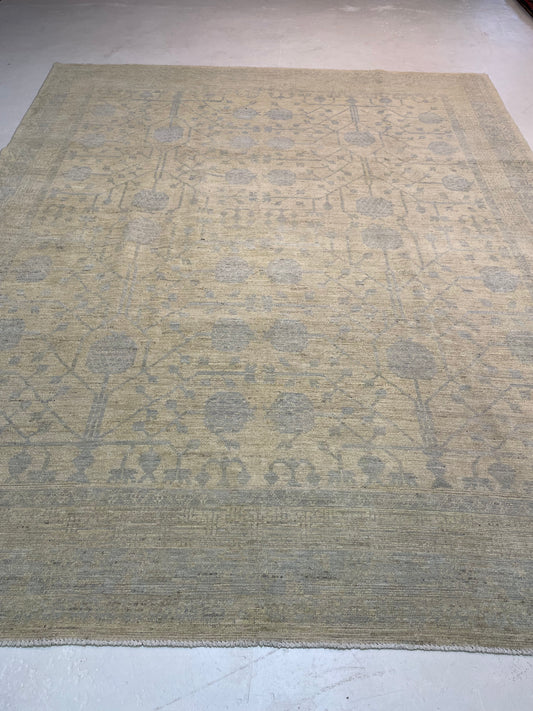 Hand-Knotted Wool Rug Khotan Afghanistan 8' x 10'