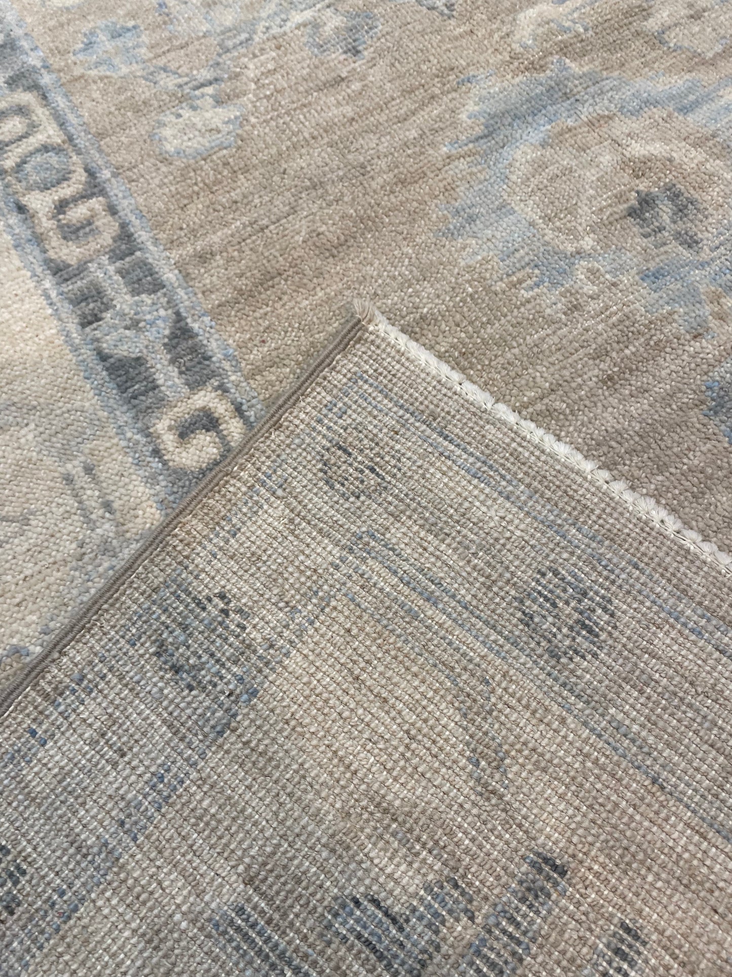 Hand-Knotted Wool Rug Turkish Oushak 8'1" x 9'11"