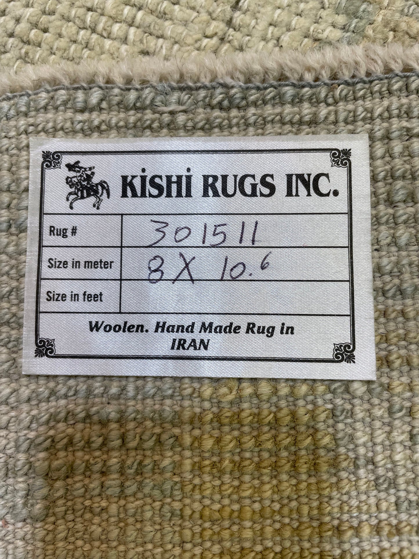 Hand-Knotted Wool Rug Turkish Oushak 8' x 10'6"