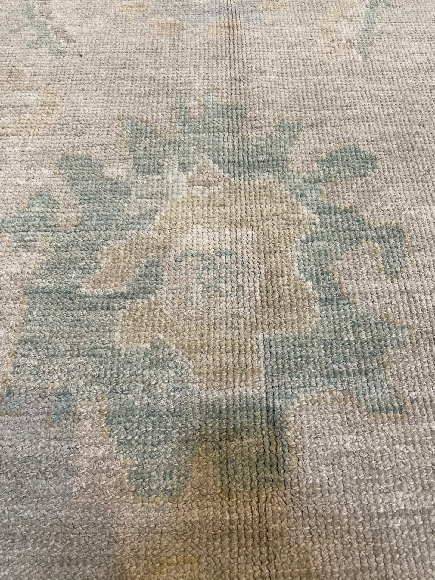 Hand-Knotted Wool Rug Turkish Oushak 8'5" x 10'3"