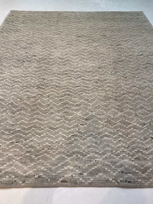 Hand-Knotted Wool Rug Turkish Oushak 8'2" x 9'5"