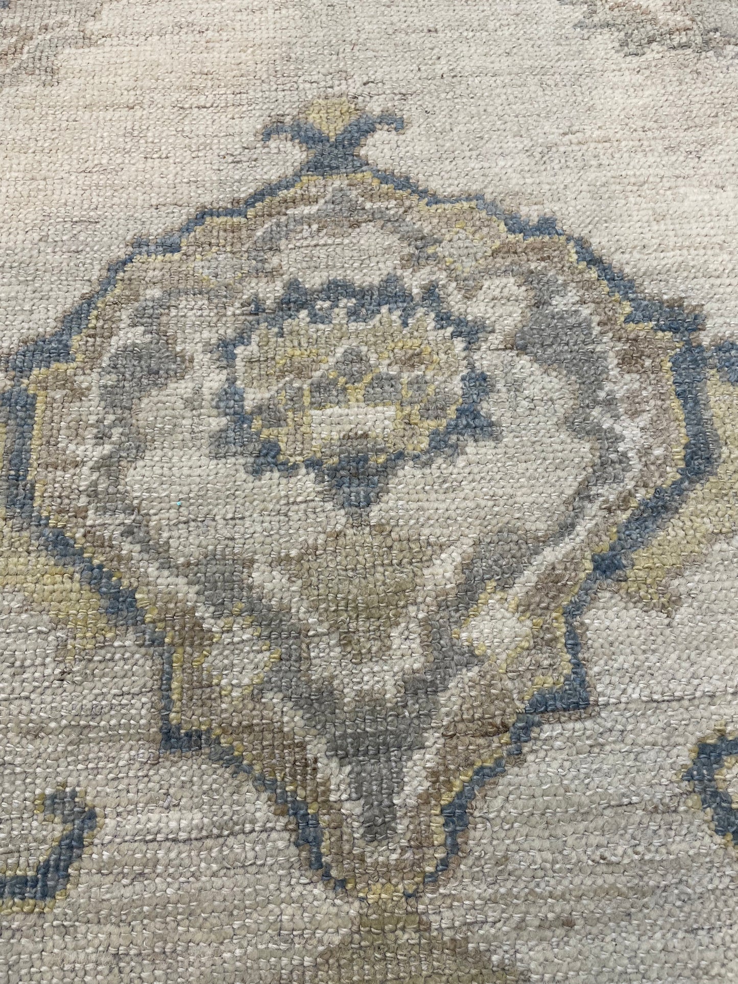 Hand-Knotted Wool Rug Turkish Oushak 8'8" x 10'1"