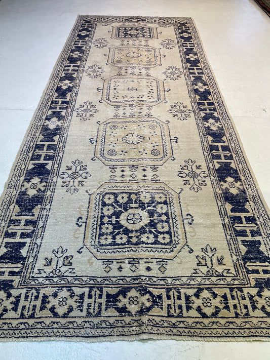 Hand-Knotted Wool Gallery Size Turkish Oushak 5'1" x 12'7"