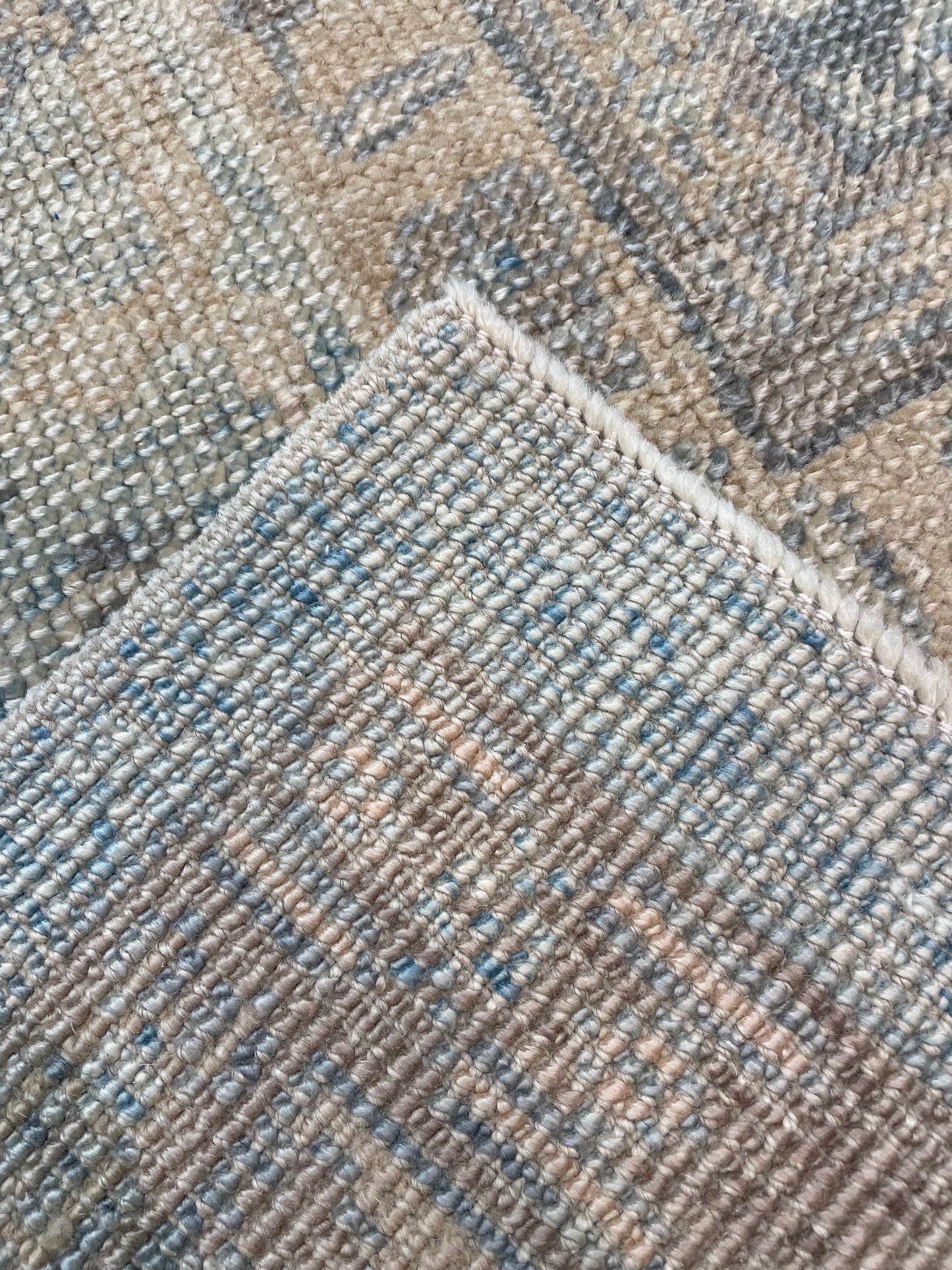 Hand-Knotted Wool Rug Turkish Oushak 8'8" x 12'3"