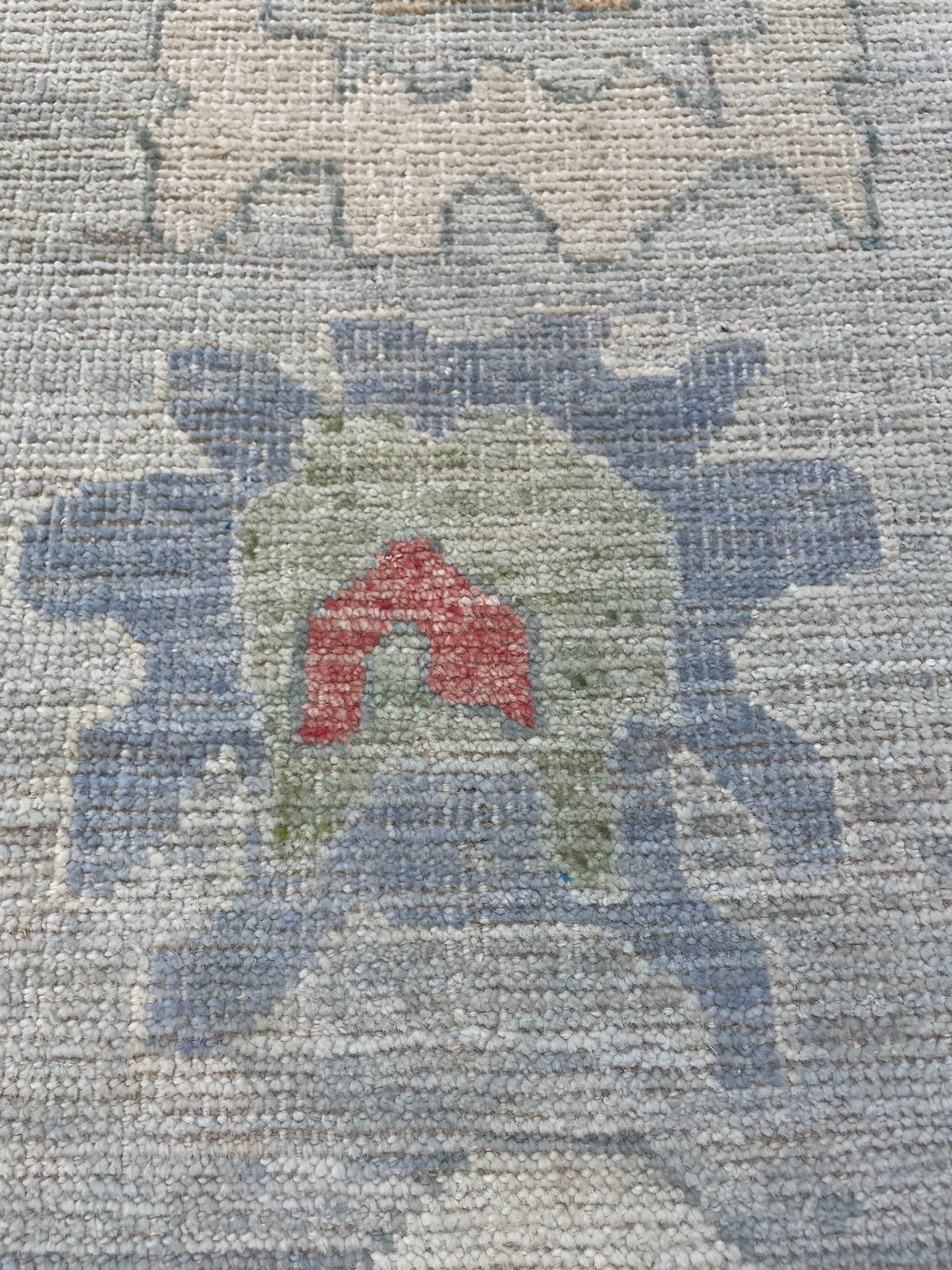 Hand-Knotted Wool Rug Turkish Oushak 8'11" x 11'8"