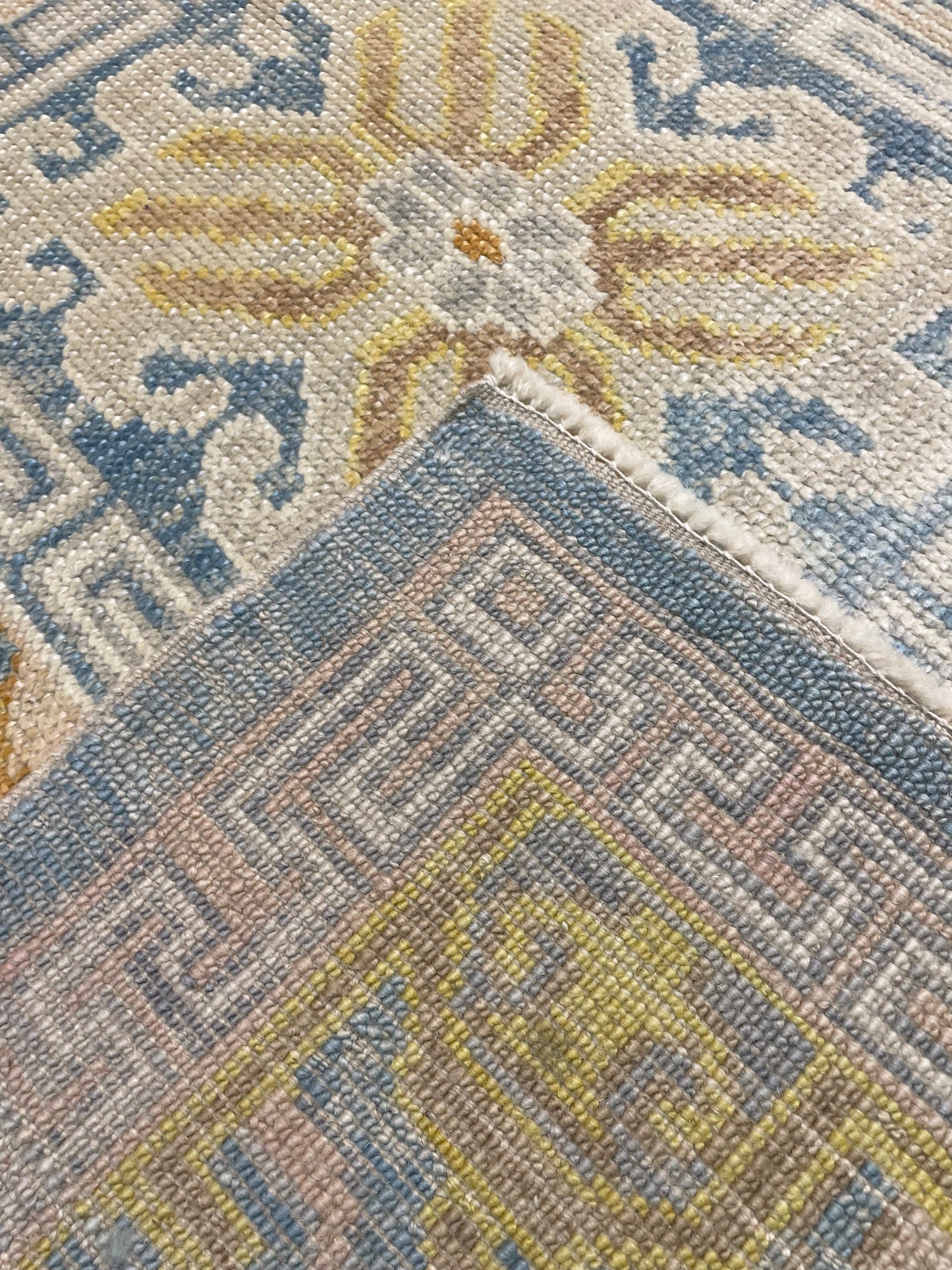 Hand-Knotted Wool Rug Turkish Oushak 8'10" x 11'10"