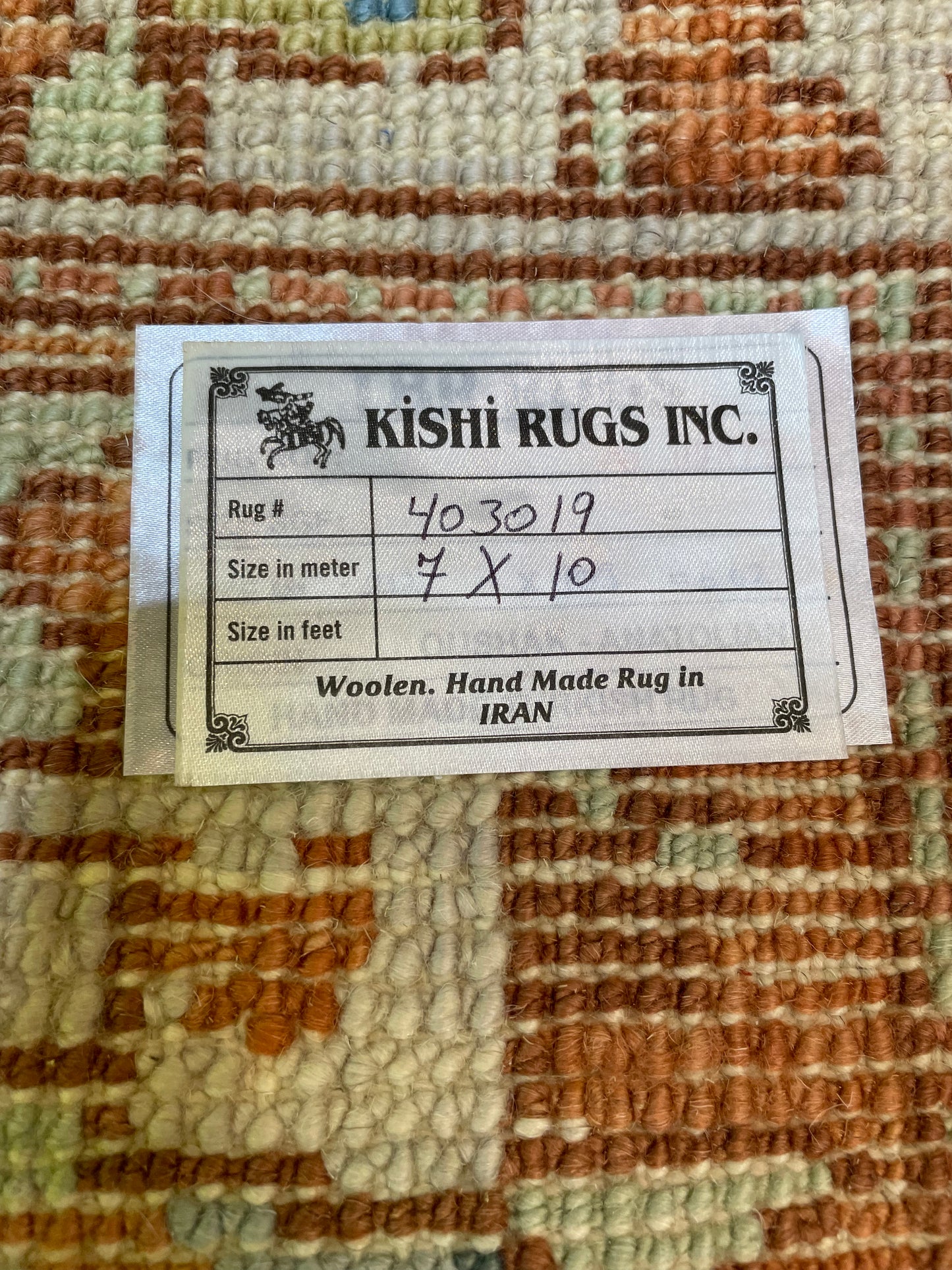 Hand-Knotted Wool Rug Turkish Oushak 7' x 10'