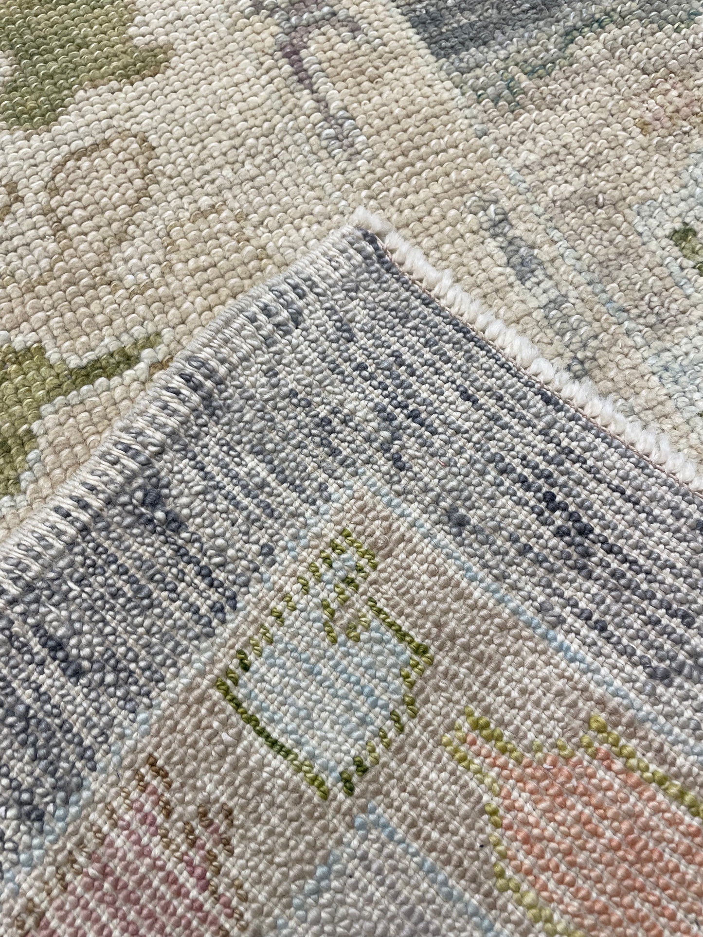 Hand-Knotted Wool Rug Turkish Oushak 8'5" x 10'5"