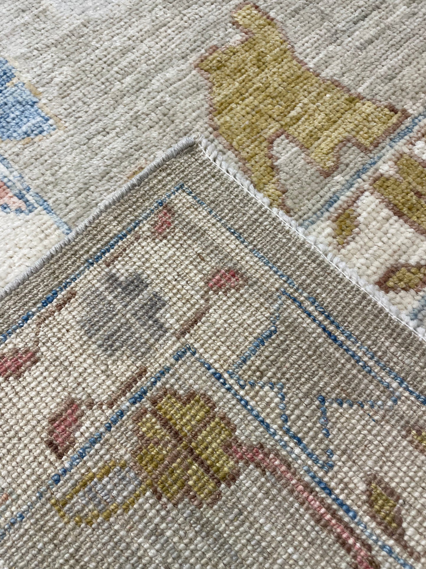 Hand-Knotted Wool Rug Turkish Oushak 8'2" x 10'10"