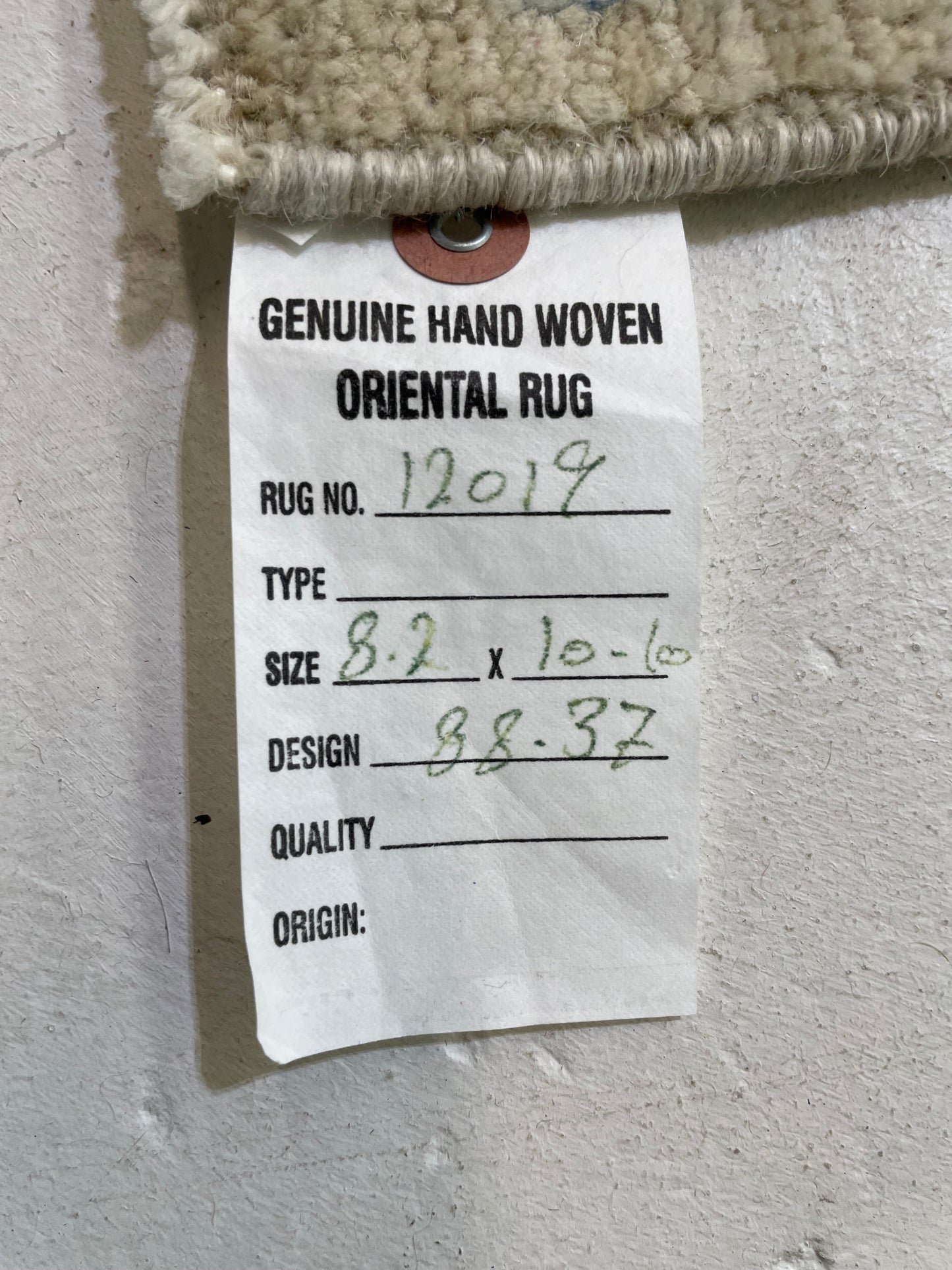 Hand-Knotted Wool Rug Turkish Oushak 8'2" x 10'10"