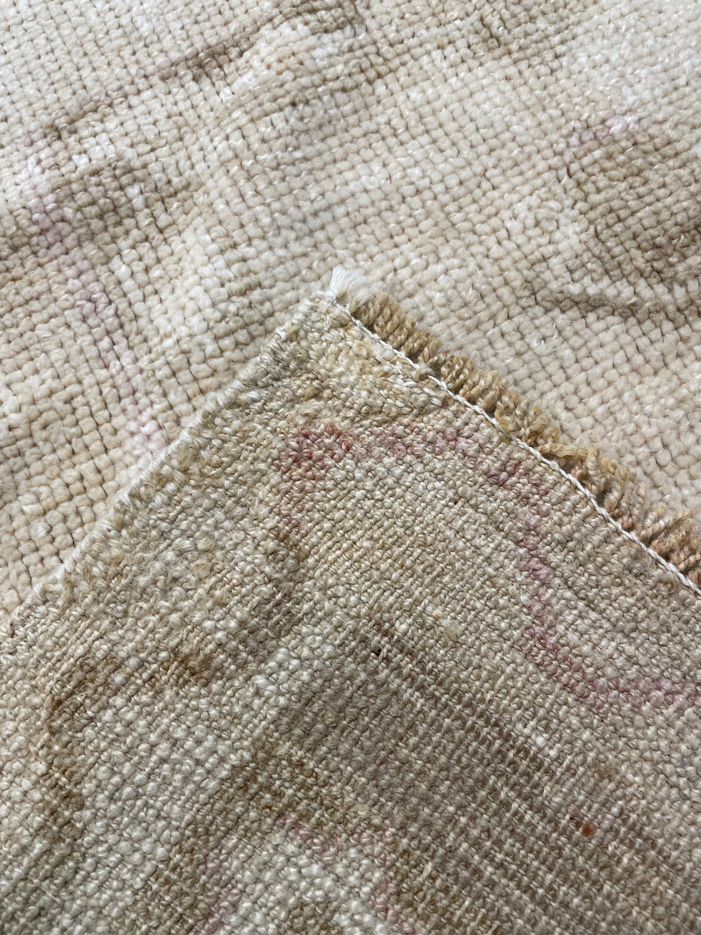 Hand-Knotted Wool Rug Turkish Oushak 9'8" x 10'2"