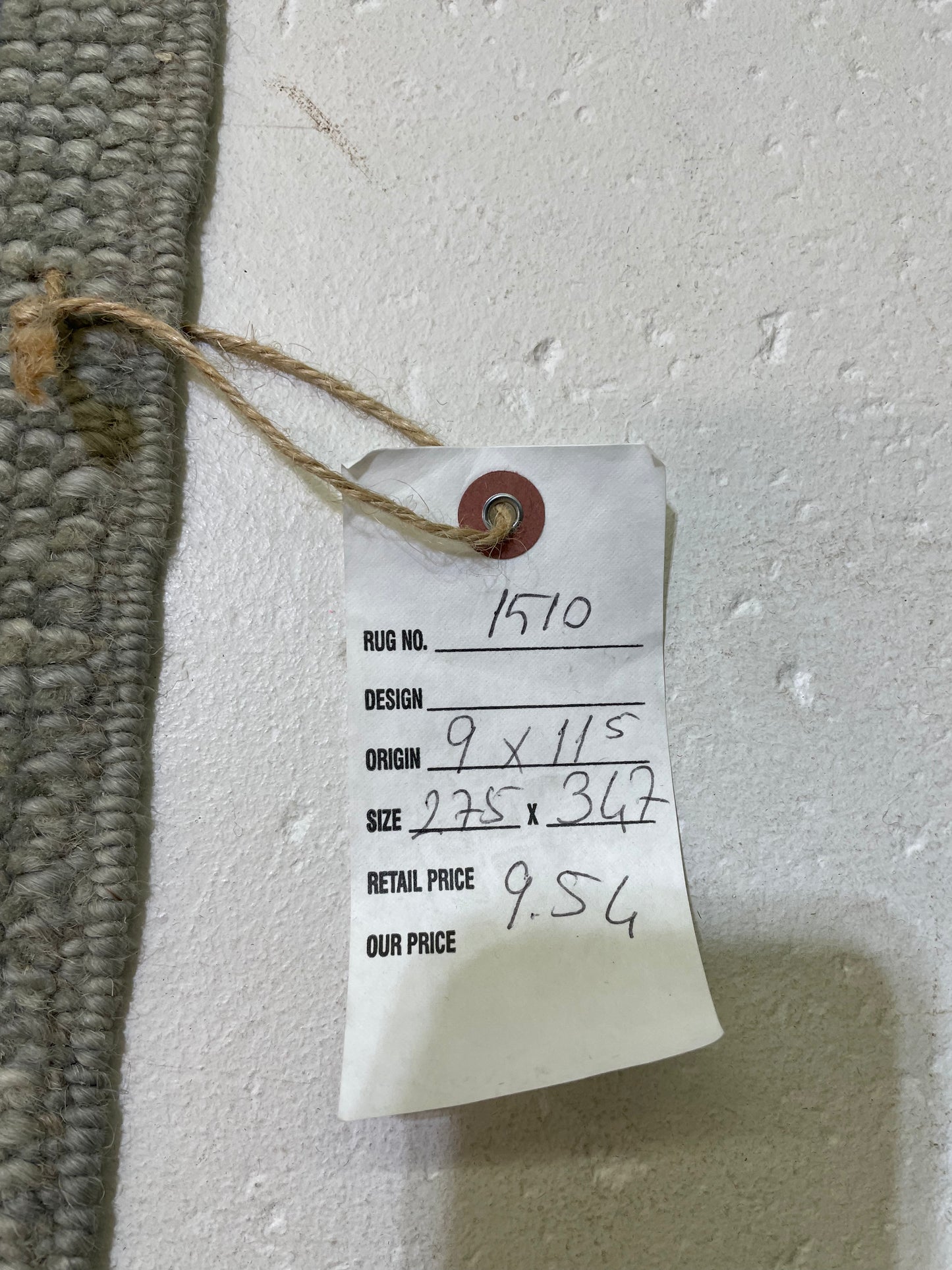 Hand-Knotted Wool Rug Turkish Oushak 9' x 11'5"