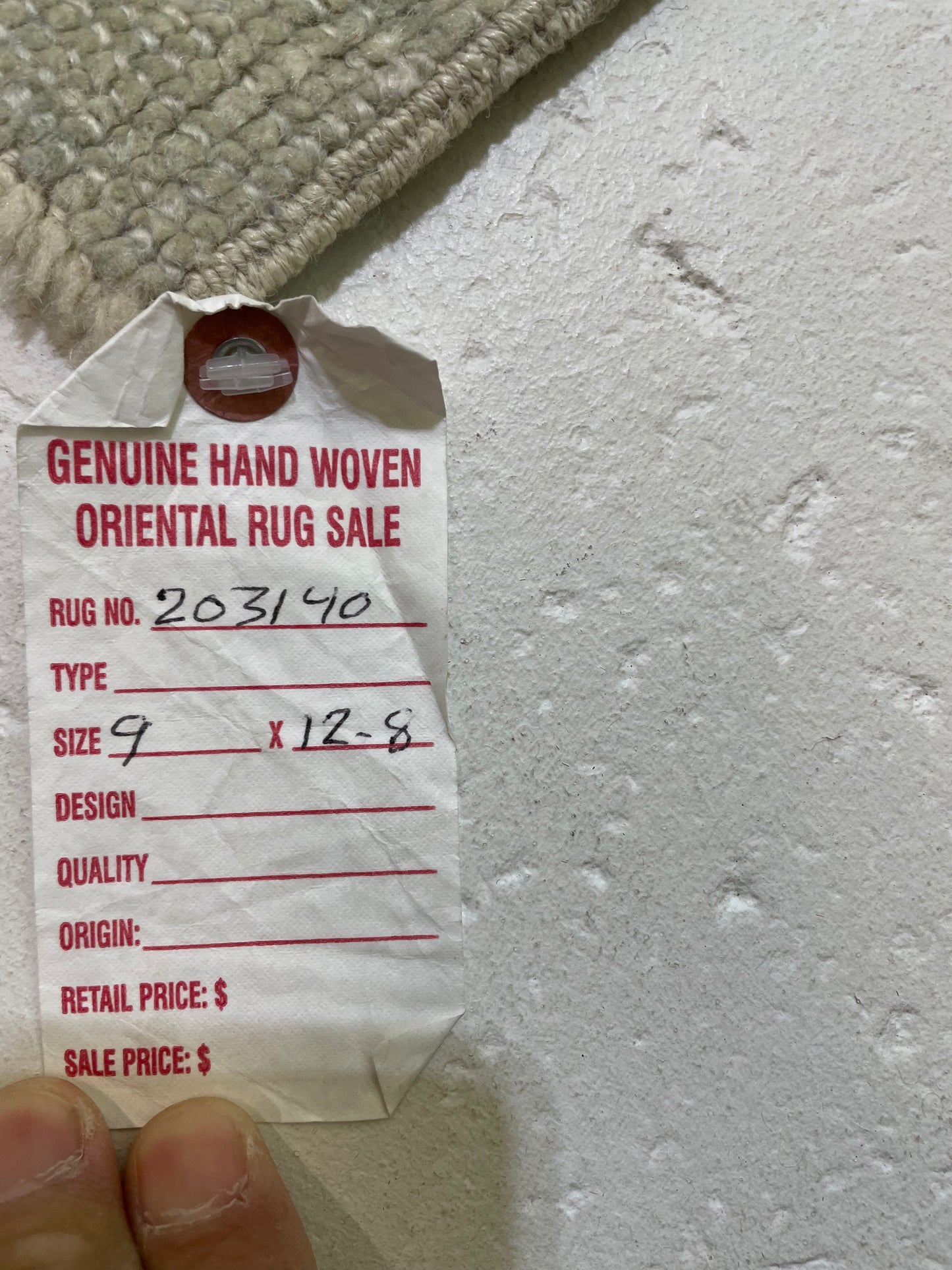 Hand-Knotted Wool Rug Turkish Oushak 9' x 12'8"