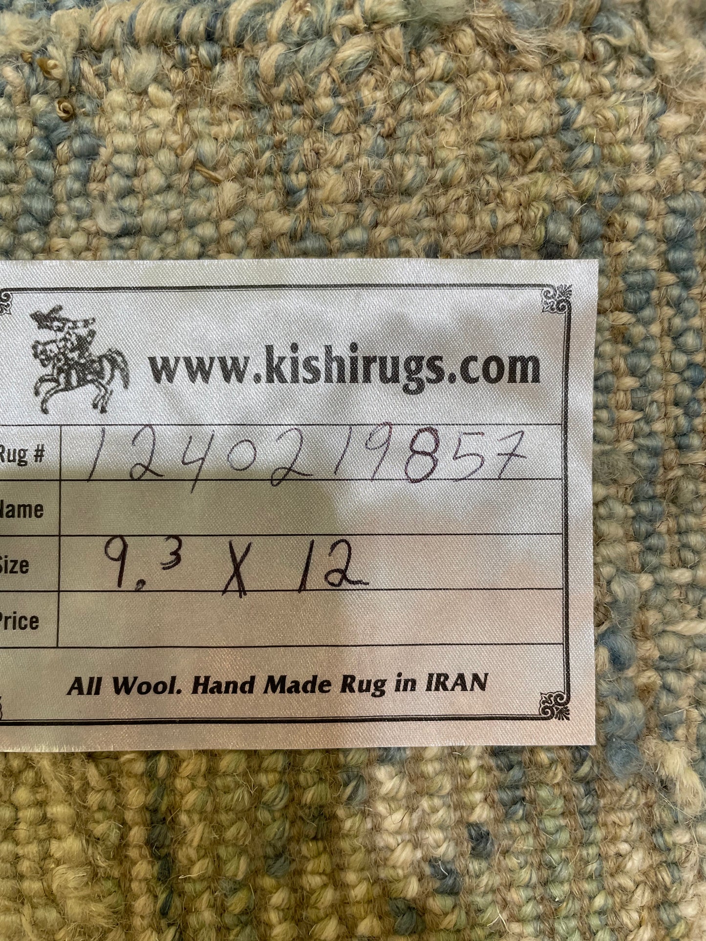 Hand-Knotted Wool Rug Turkish Oushak 9'3" x 12