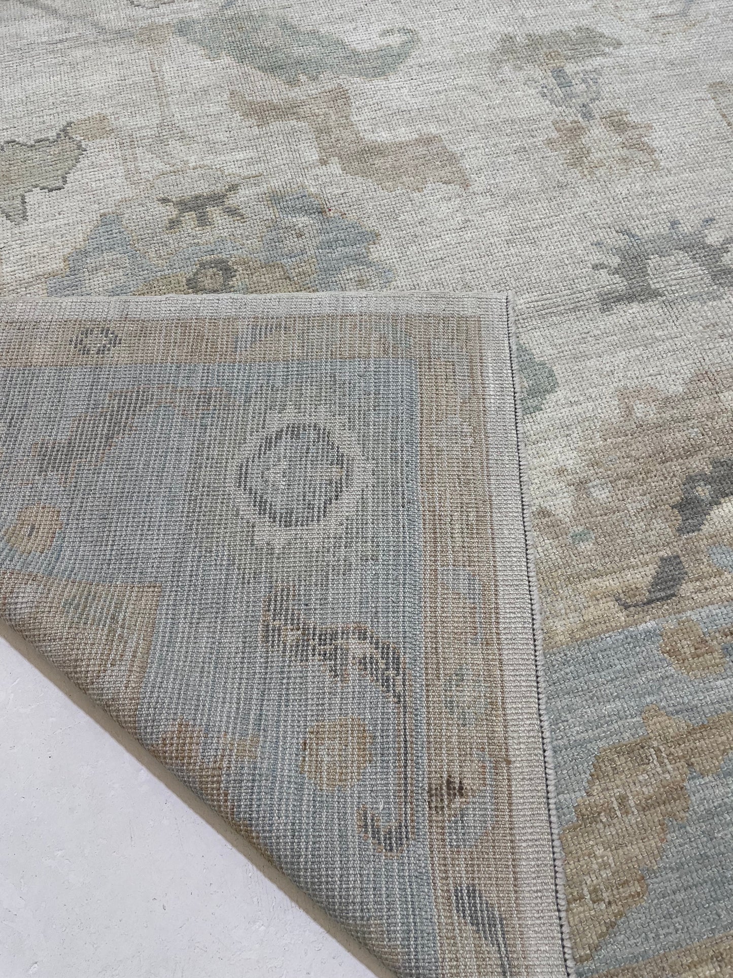 Hand-Knotted Wool Rug Turkish Oushak 8'2" x 10'5"