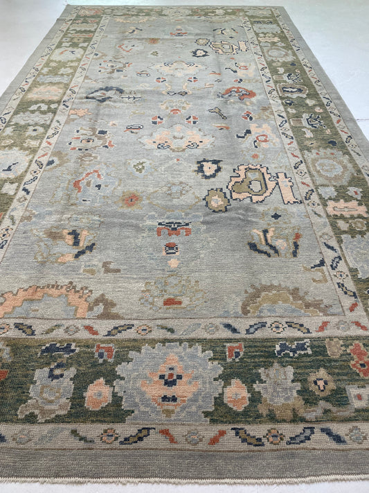 Hand-Knotted Wool Gallery Size Turkish Oushak 8'2" x 15'6"