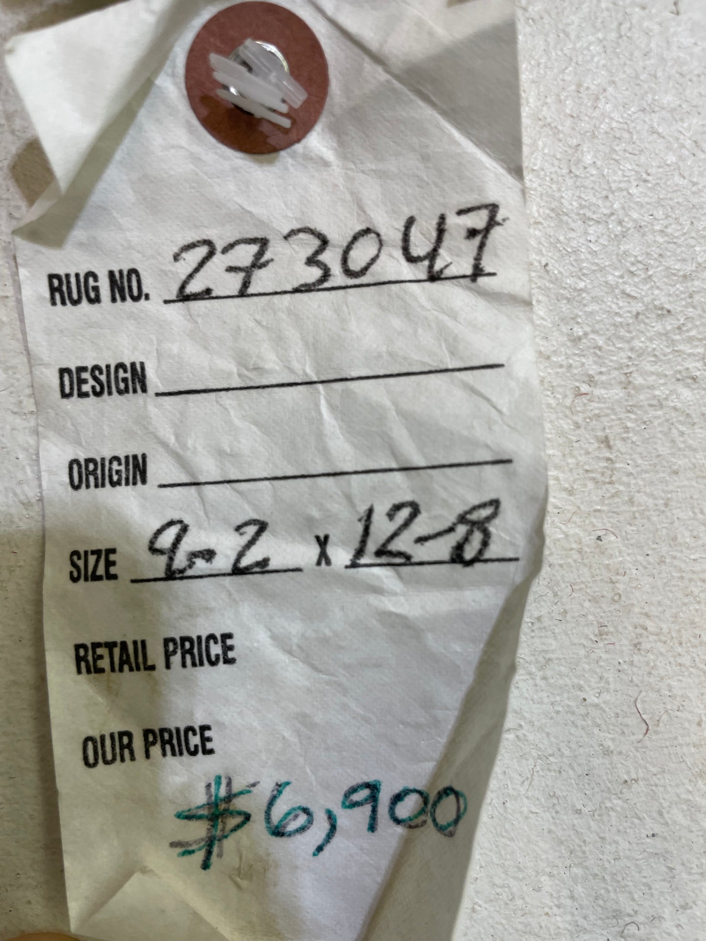 Hand-Knotted Wool Rug Turkish Oushak 9'2" x 12'8"