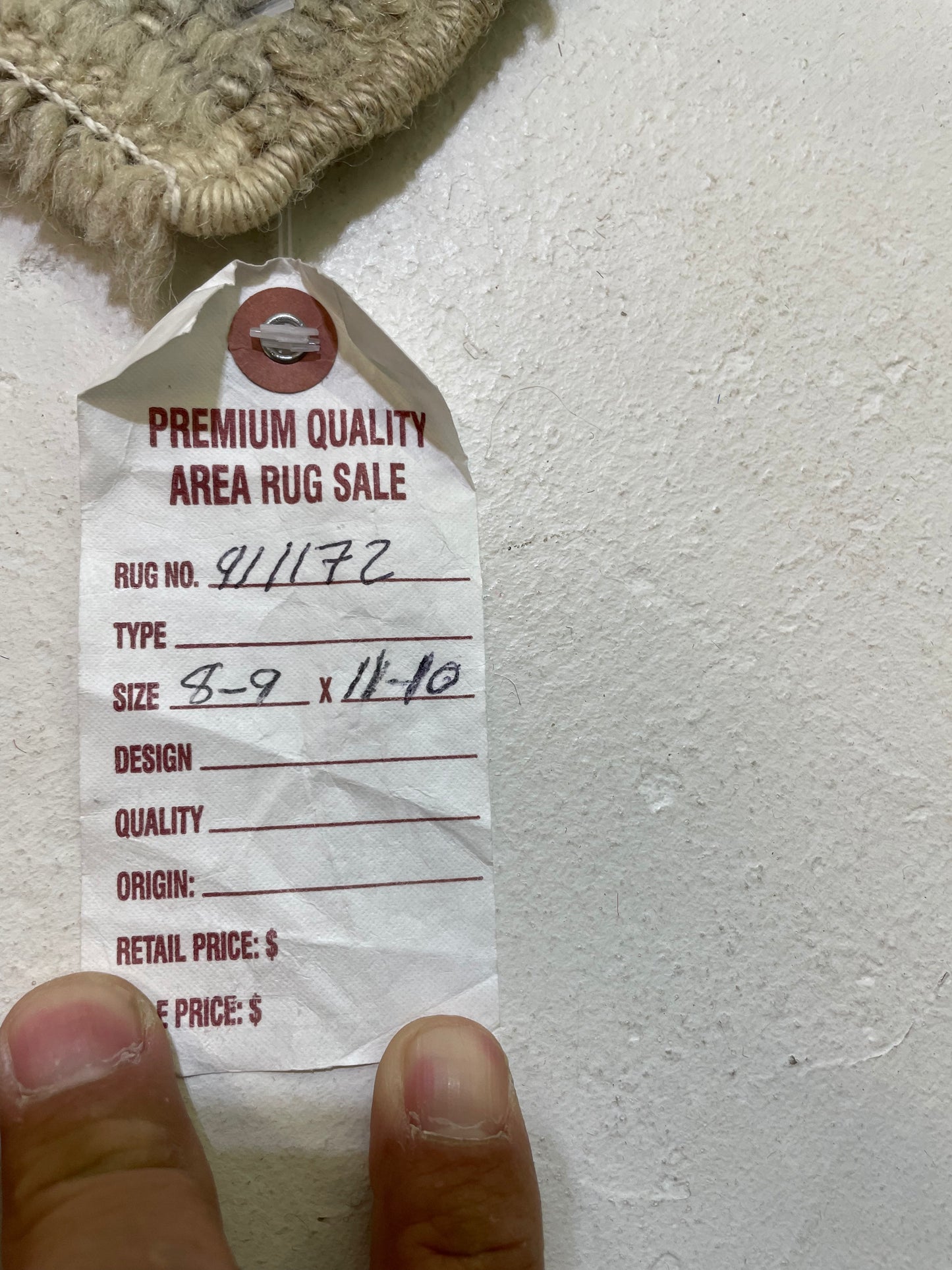 Hand-Knotted Wool Rug Turkish Oushak 8'9" x 11'10"